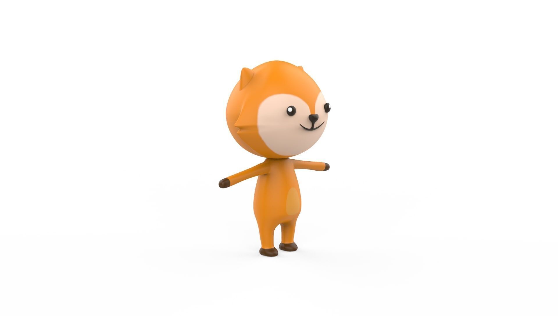 Stylized Character 001 Fox   Low-poly 3D model_15
