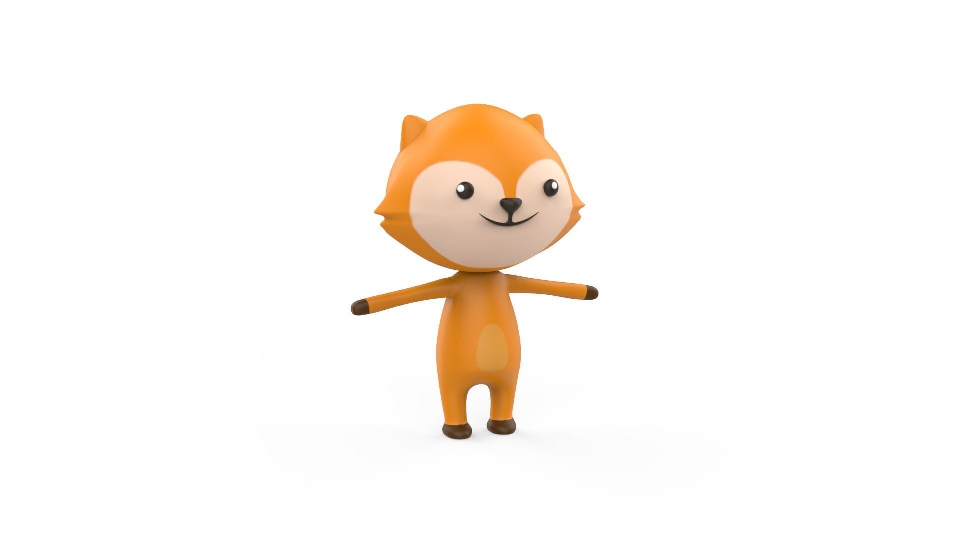Stylized Character 001 Fox   Low-poly 3D model_16