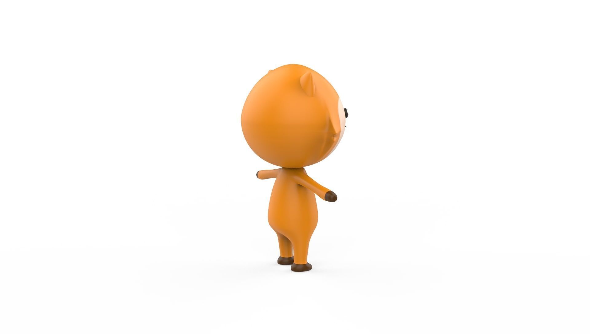 Stylized Character 001 Fox   Low-poly 3D model_12