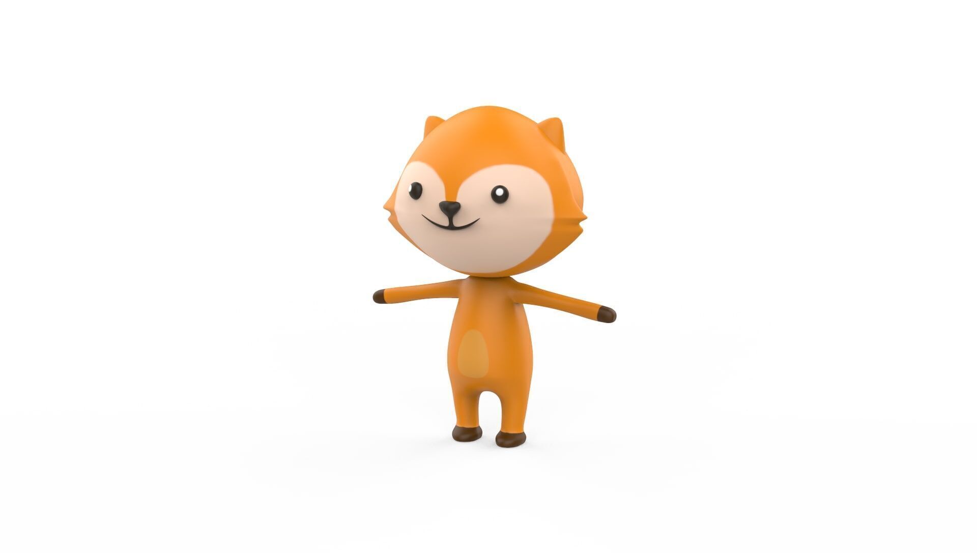 Stylized Character 001 Fox   Low-poly 3D model_2