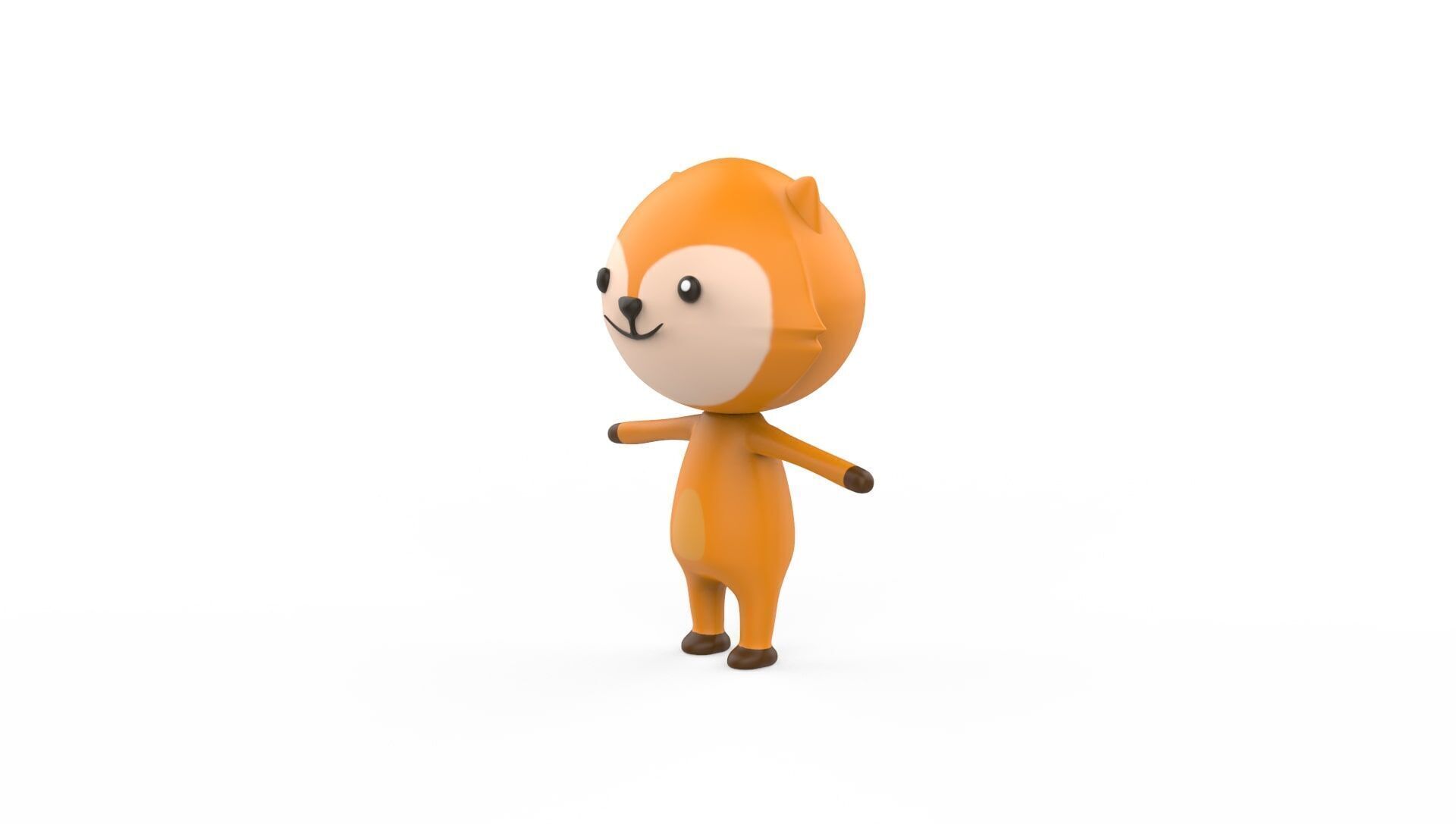 Stylized Character 001 Fox   Low-poly 3D model_3
