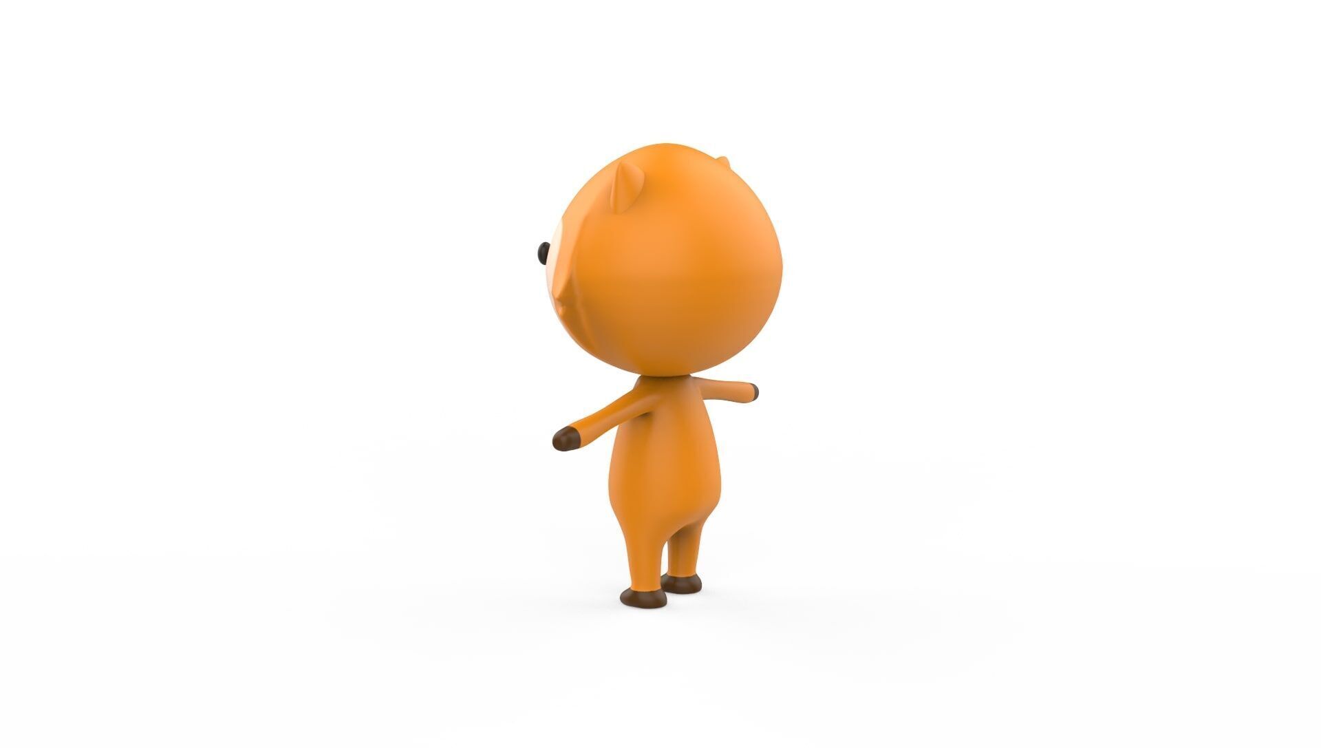 Stylized Character 001 Fox   Low-poly 3D model_6