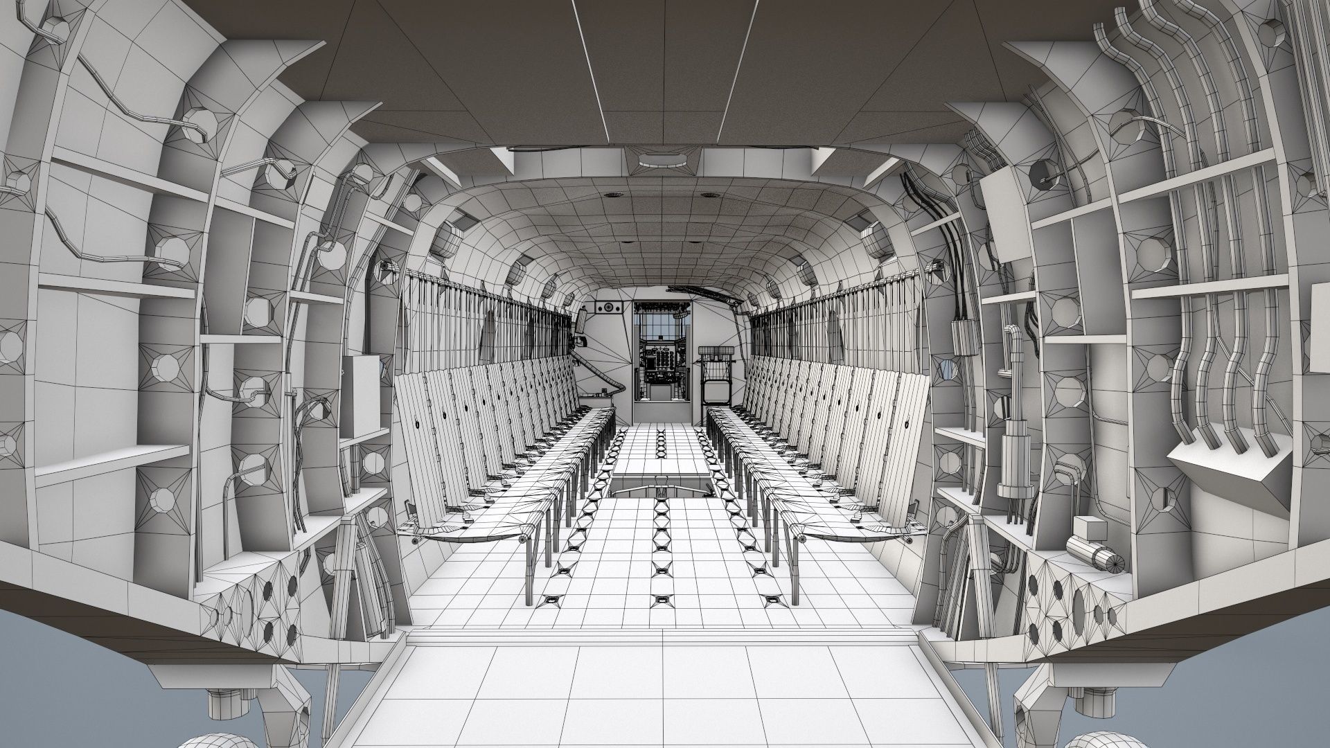 CH-47 Chinook RCAF Static Low-poly 3D model_35