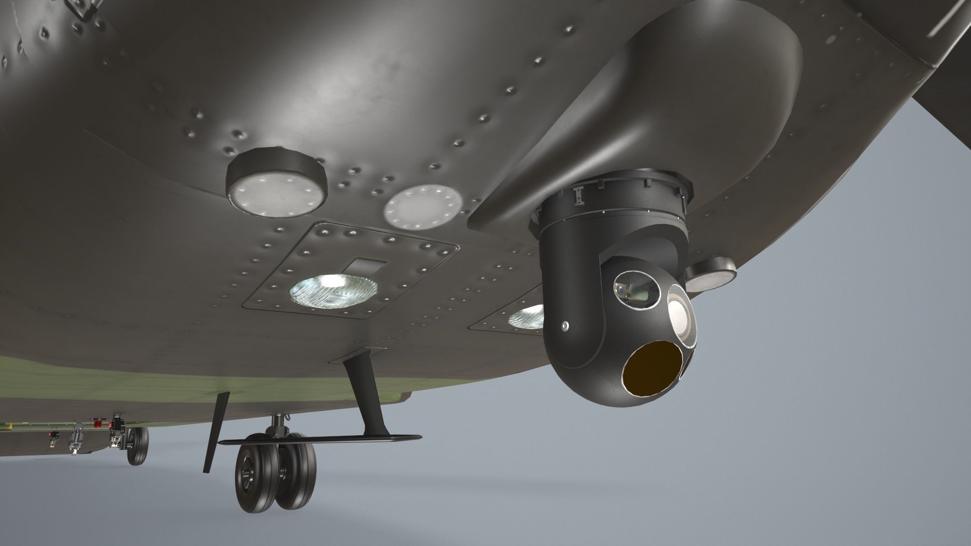 CH-47 Chinook RCAF Static Low-poly 3D model_7