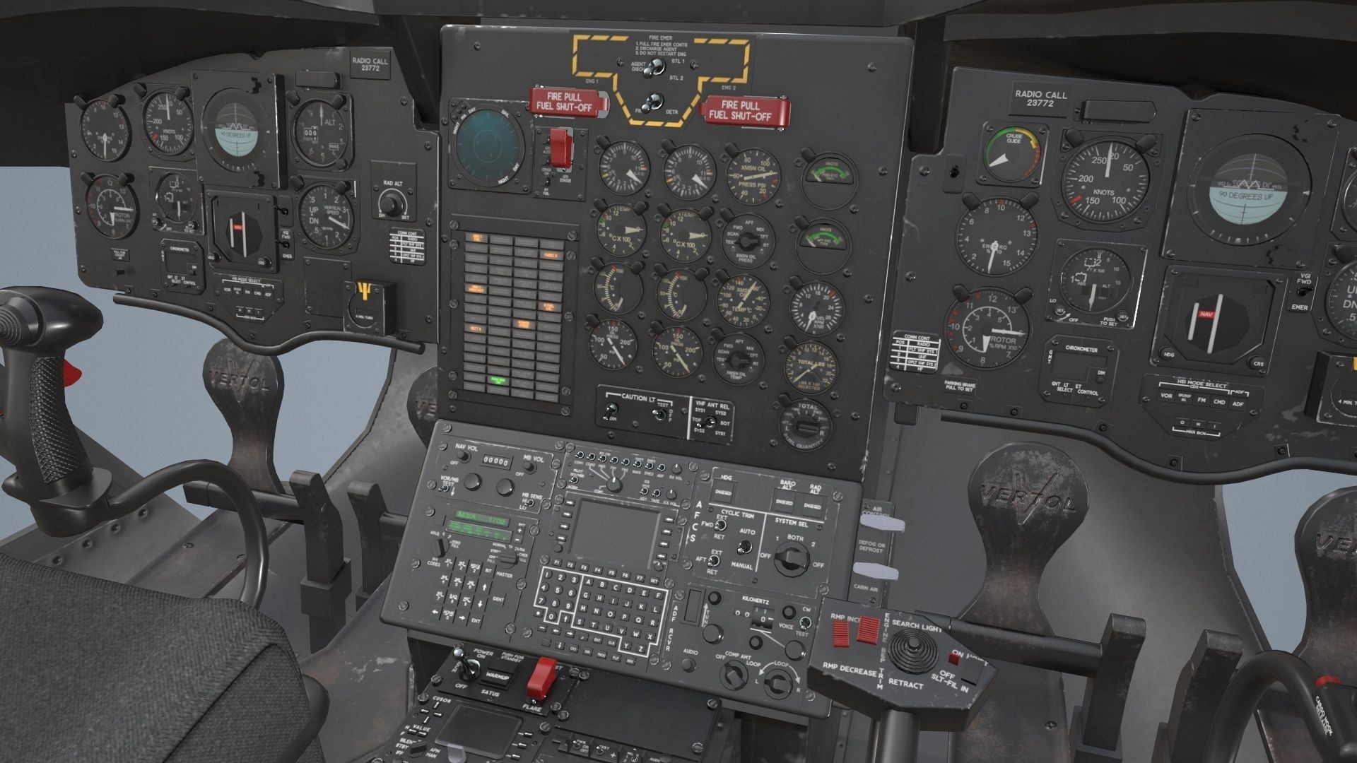 CH-47 Chinook RCAF Static Low-poly 3D model_23