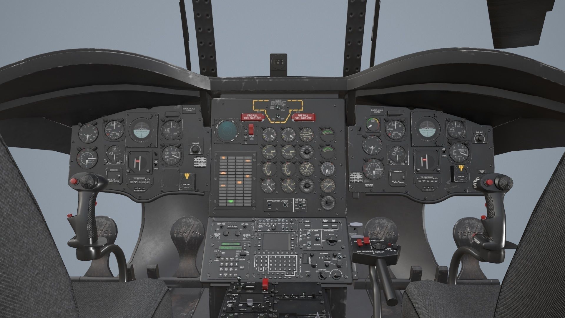 CH-47 Chinook RCAF Static Low-poly 3D model_21