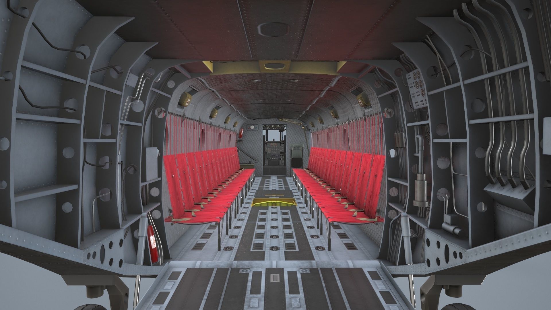 CH-47 Chinook RCAF Static Low-poly 3D model_20