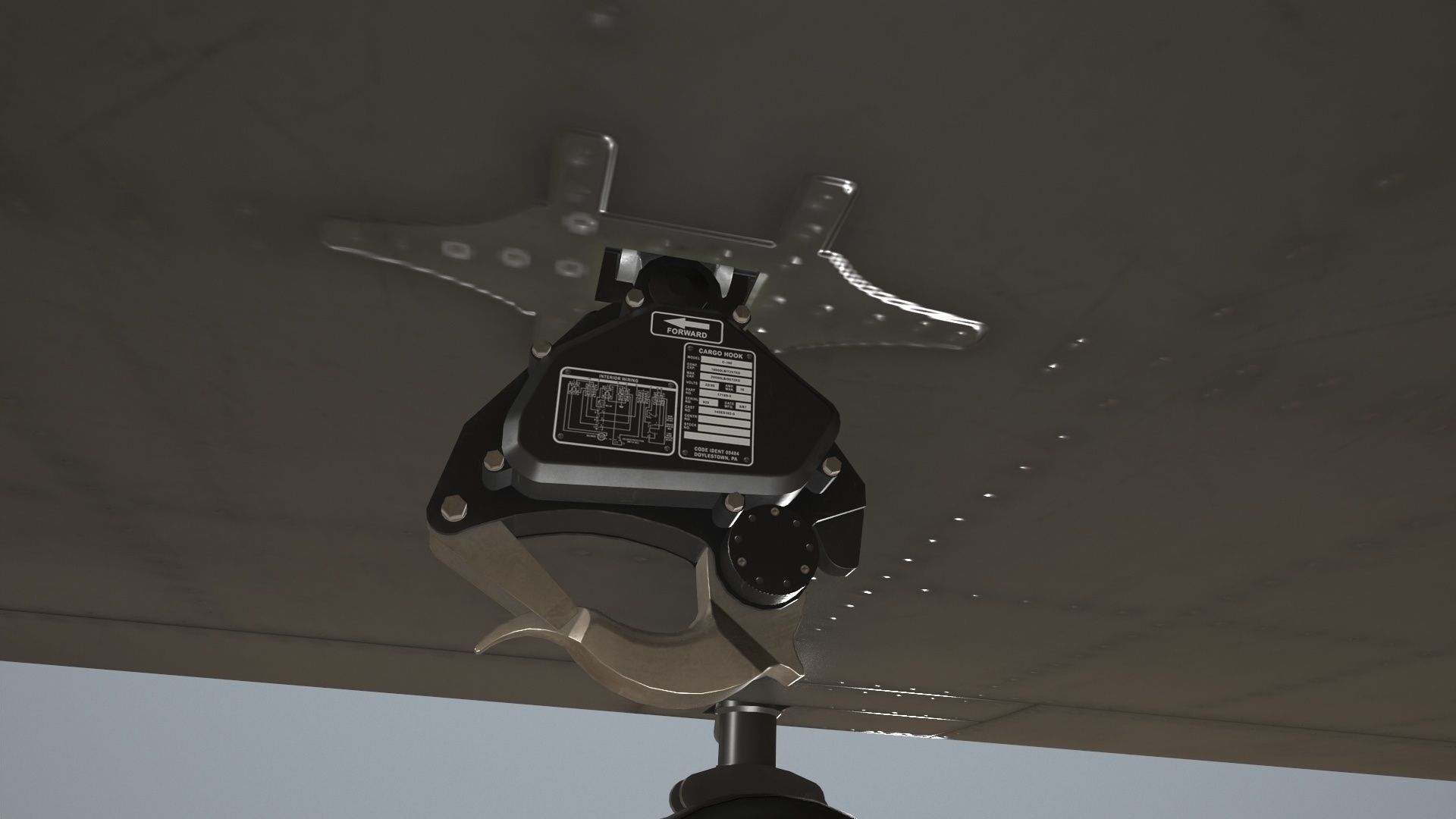 CH-47 Chinook RCAF Static Low-poly 3D model_14