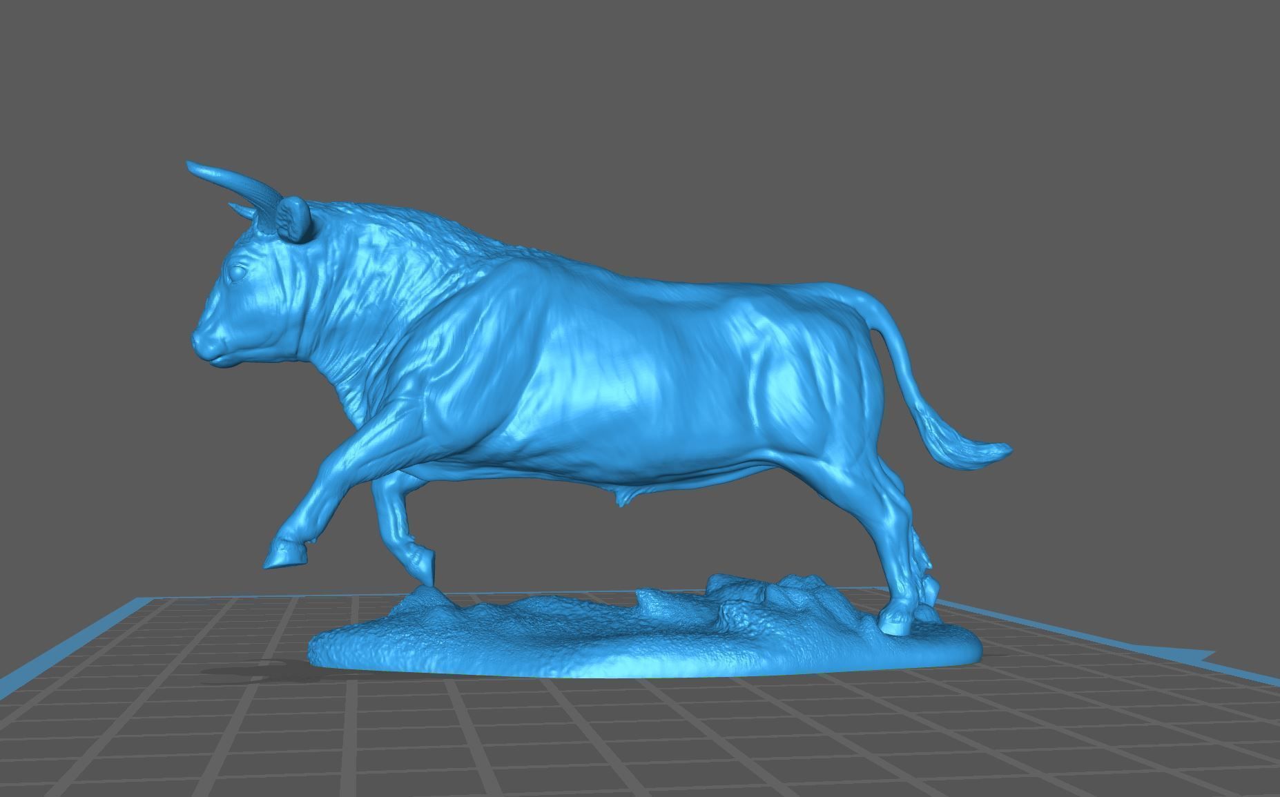 Realistic jumping bull cattle fightingbull for printing 3D print model_5