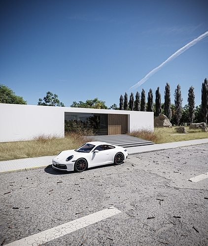 Savana Dry Exterior House Low-poly 3D model 3