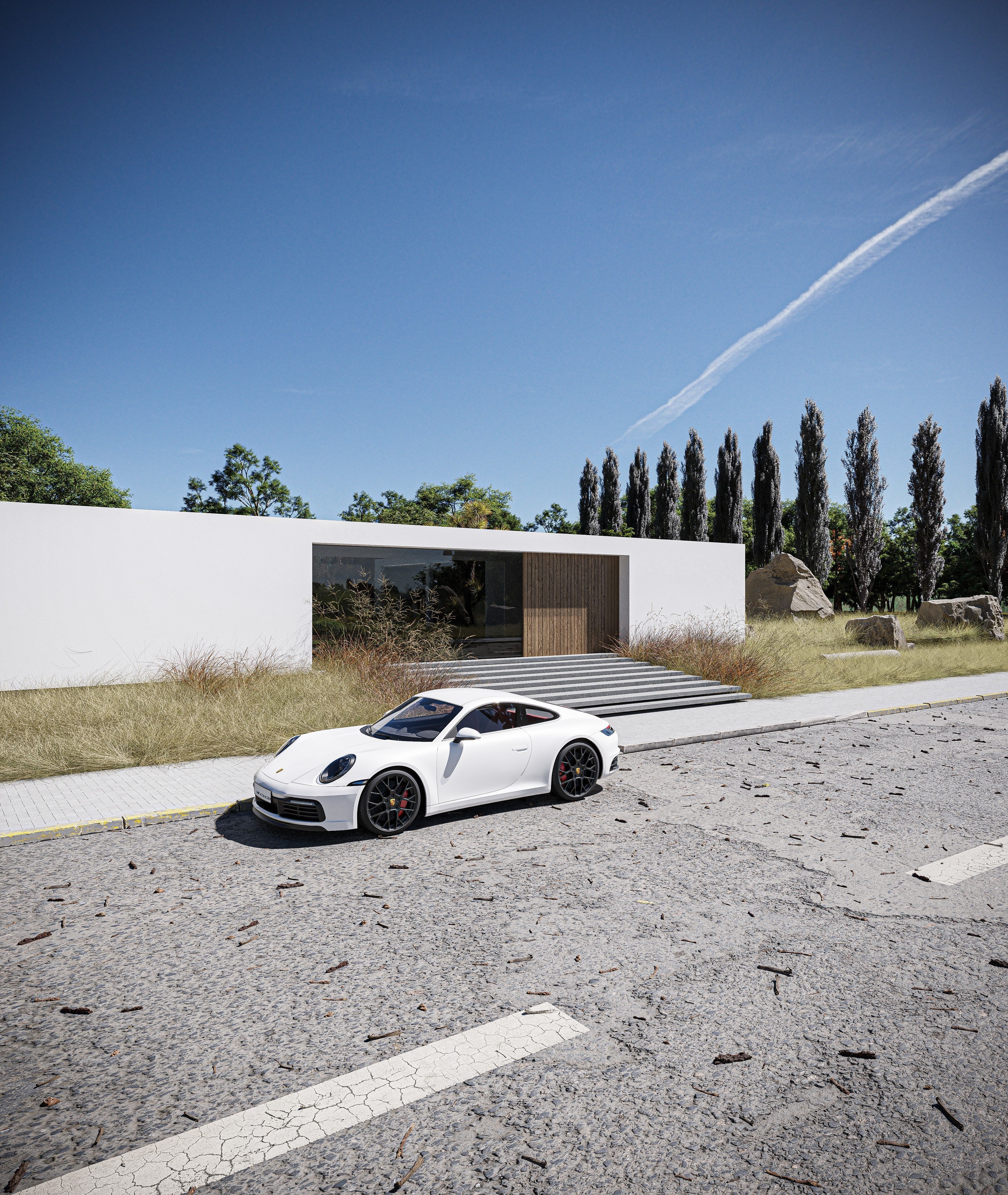 Savana Dry Exterior House Low-poly 3D model_2