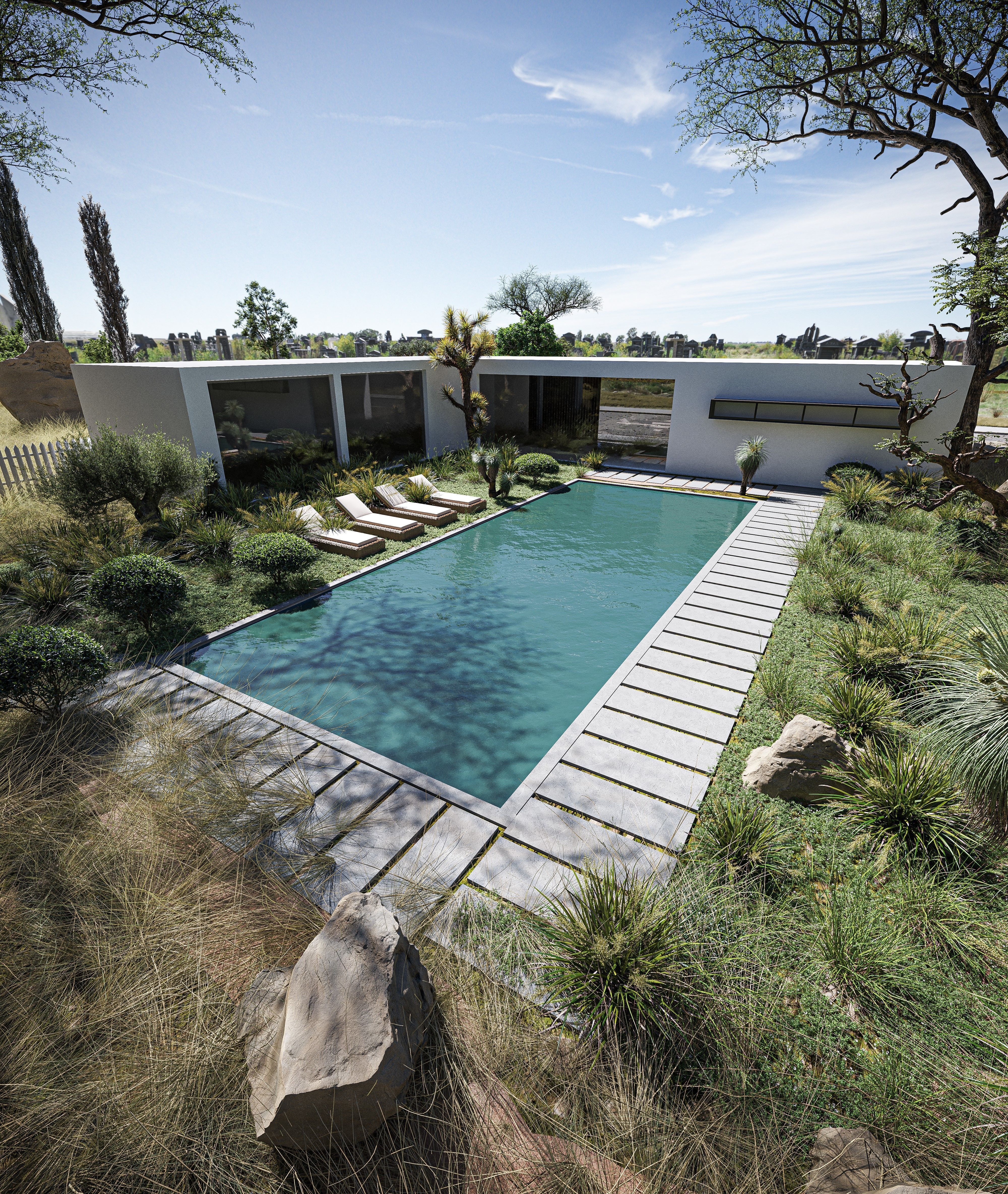 Savana Dry Exterior House Low-poly 3D model_6