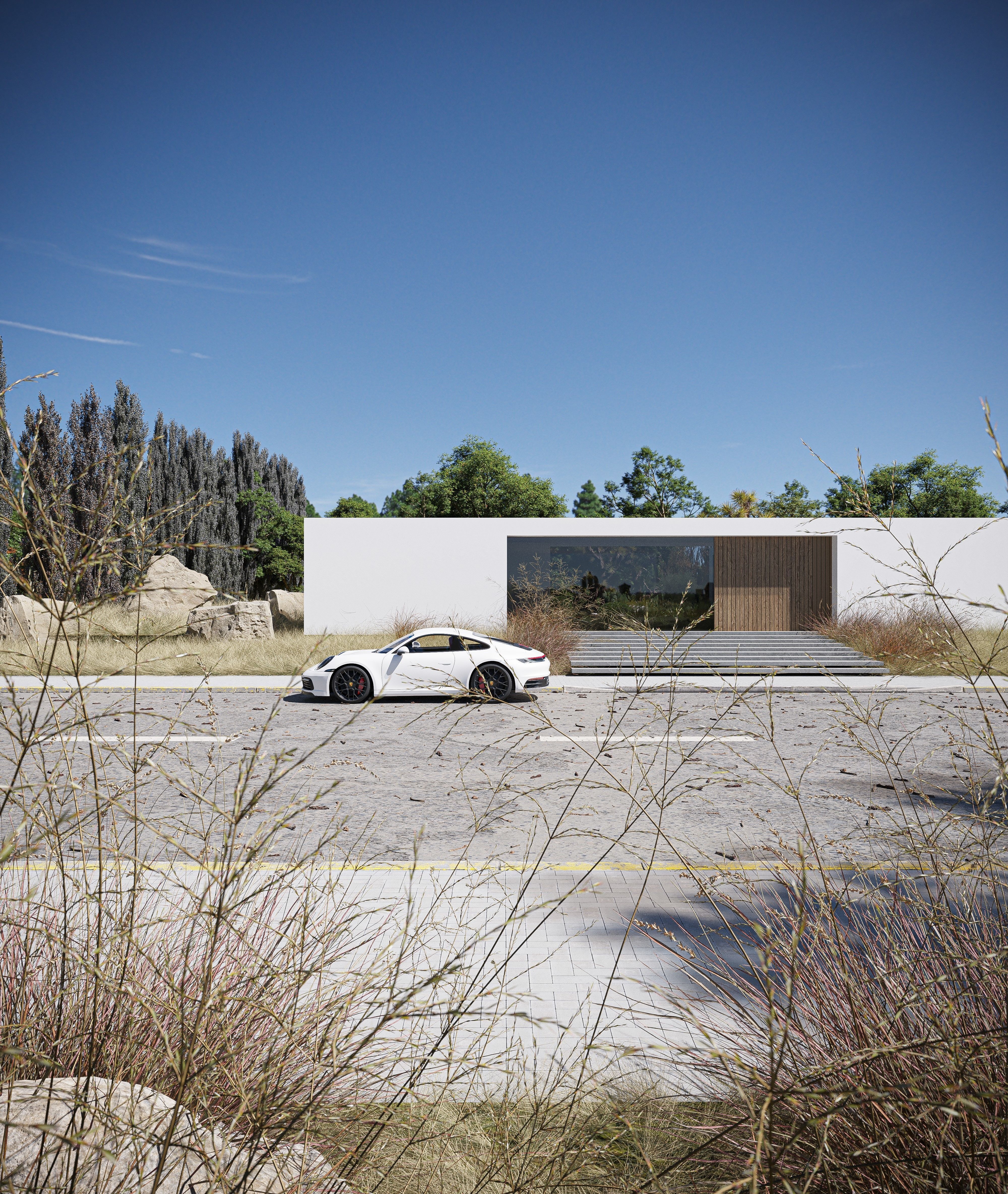 Savana Dry Exterior House Low-poly 3D model_1