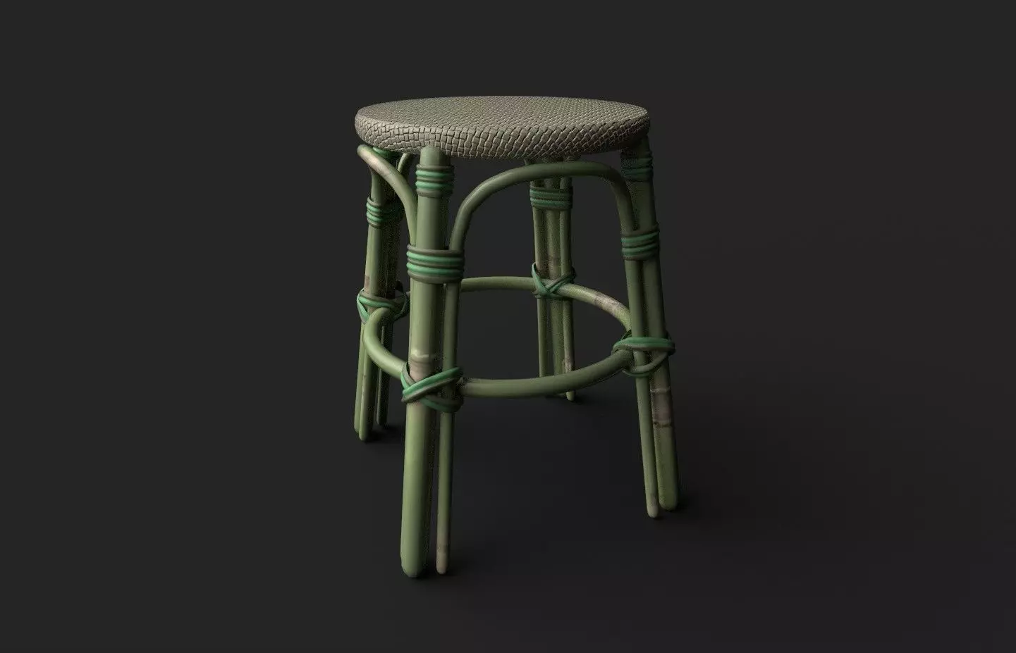 Wicker chair design style 3 D 3D model