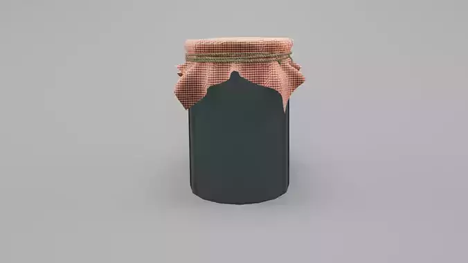 Jar with Cloth Cover - High quality texture 