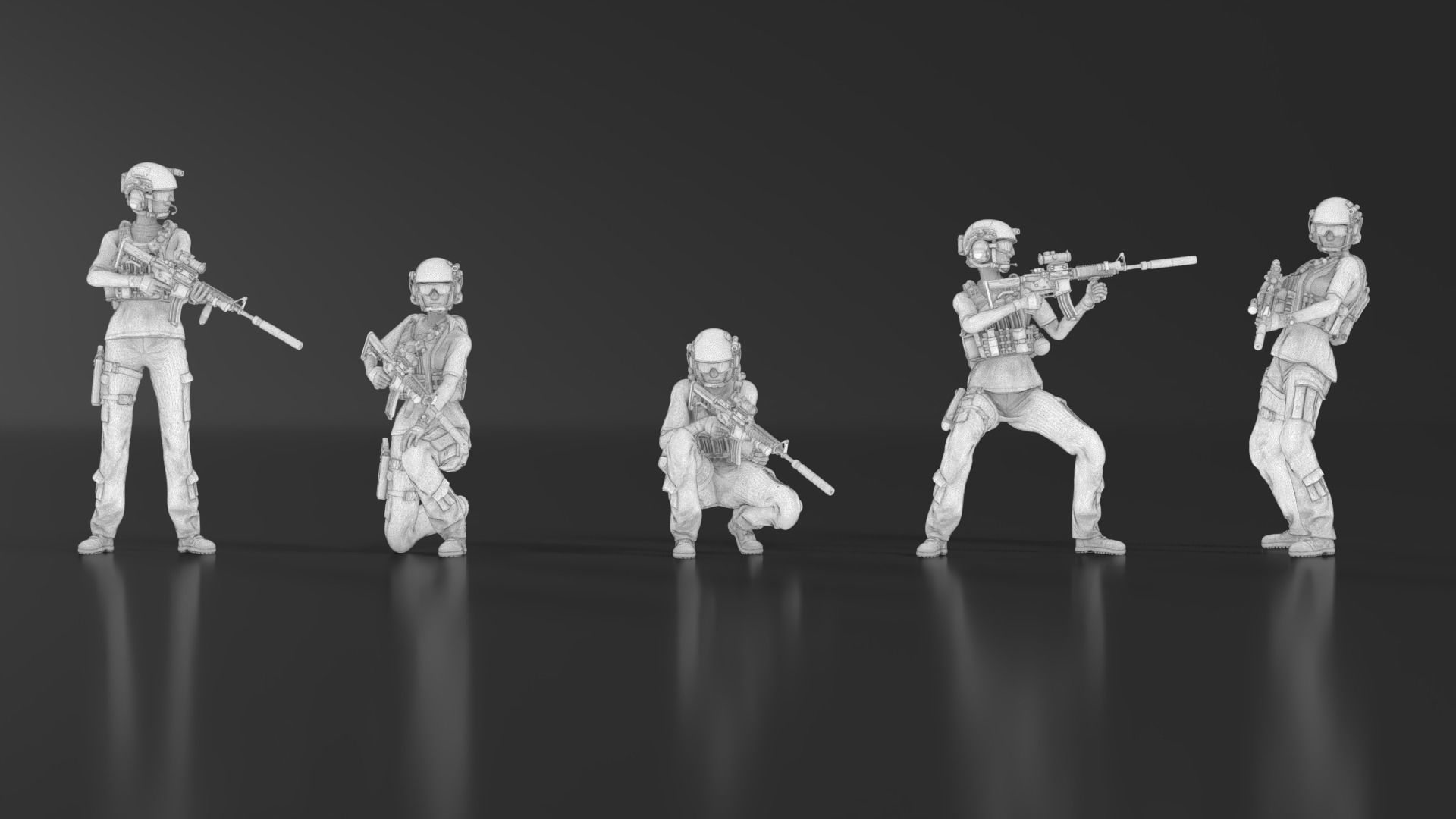 US Soldier Set 03 3D print model_18