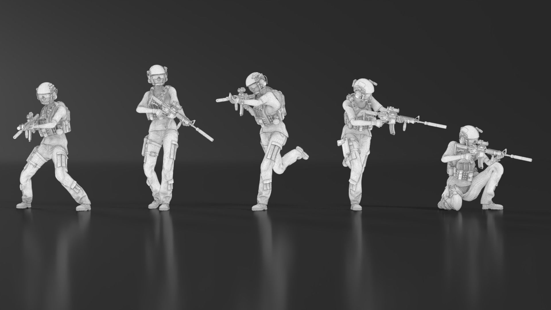 US Soldier Set 03 3D print model_23