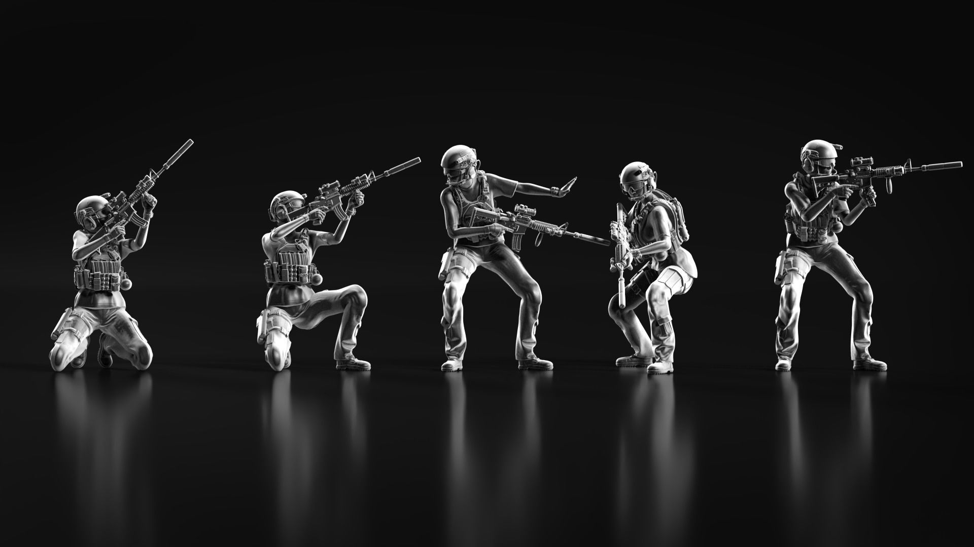 US Soldier Set 03 3D print model_10