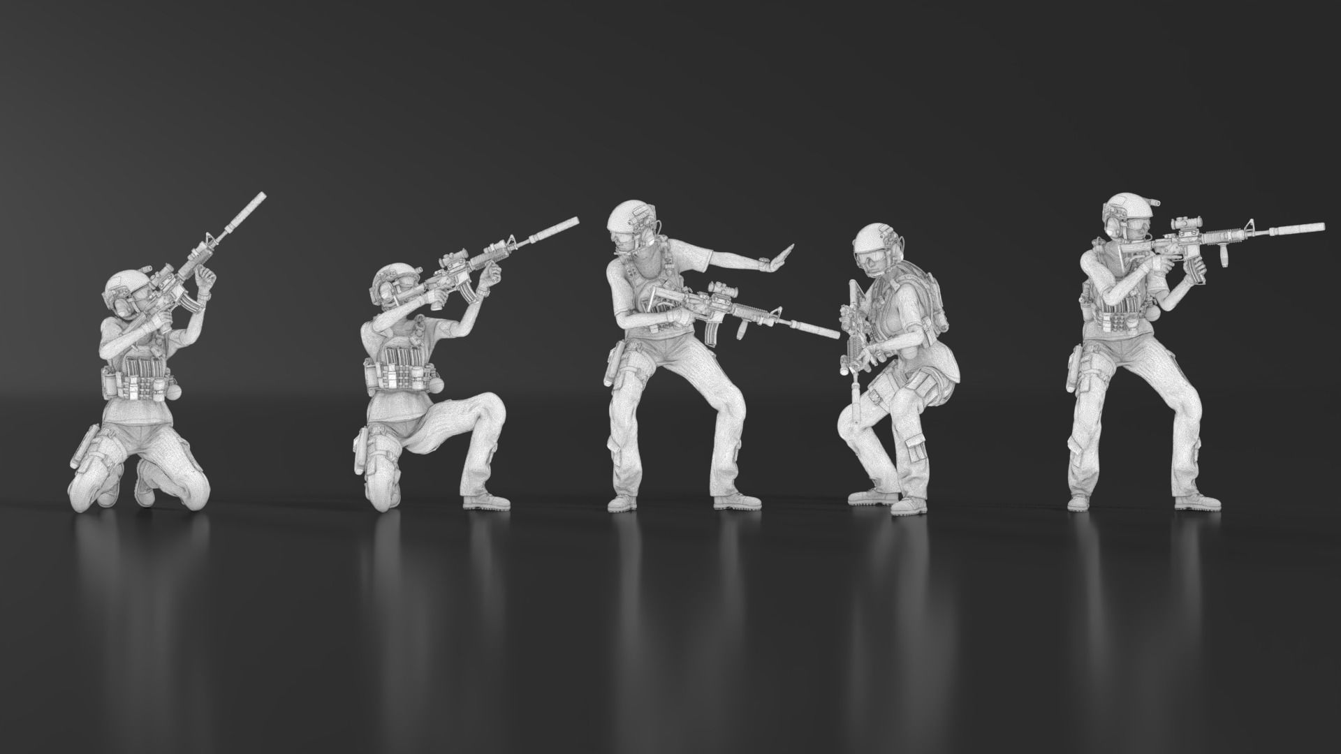 US Soldier Set 03 3D print model_21