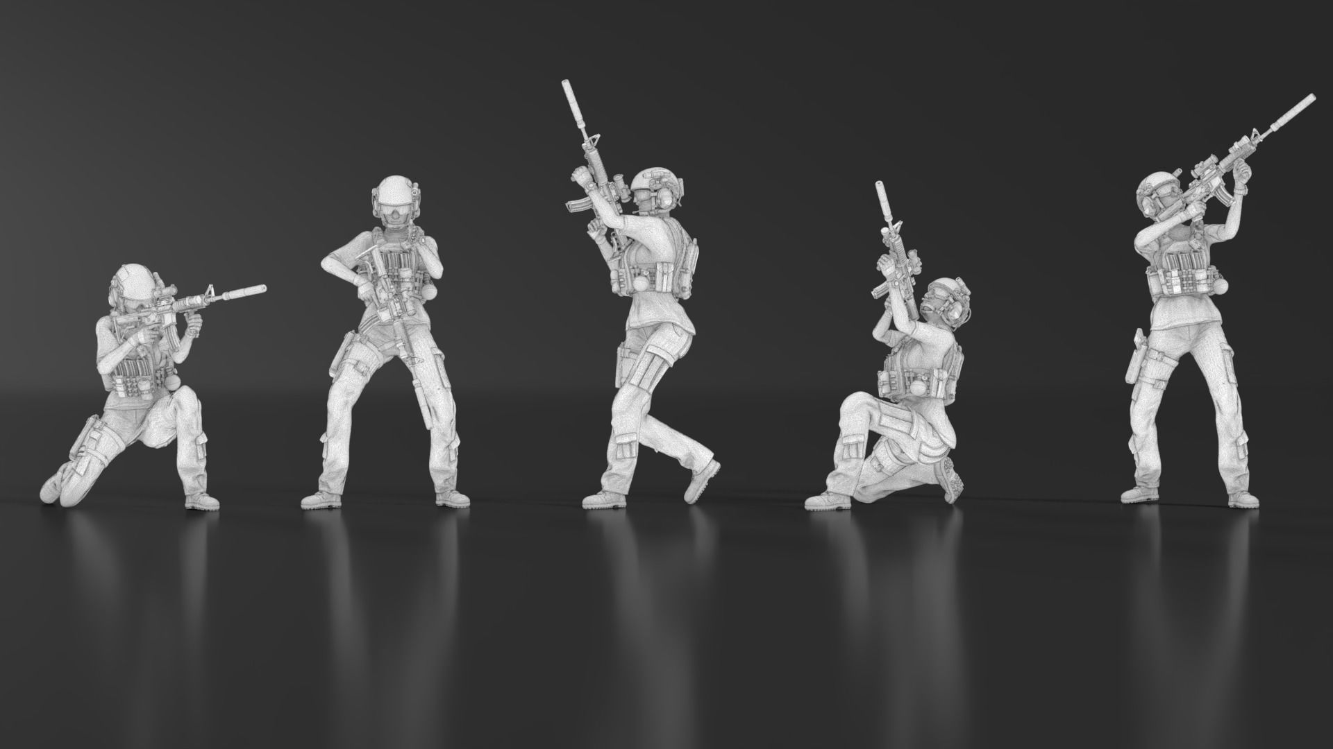 US Soldier Set 03 3D print model_19