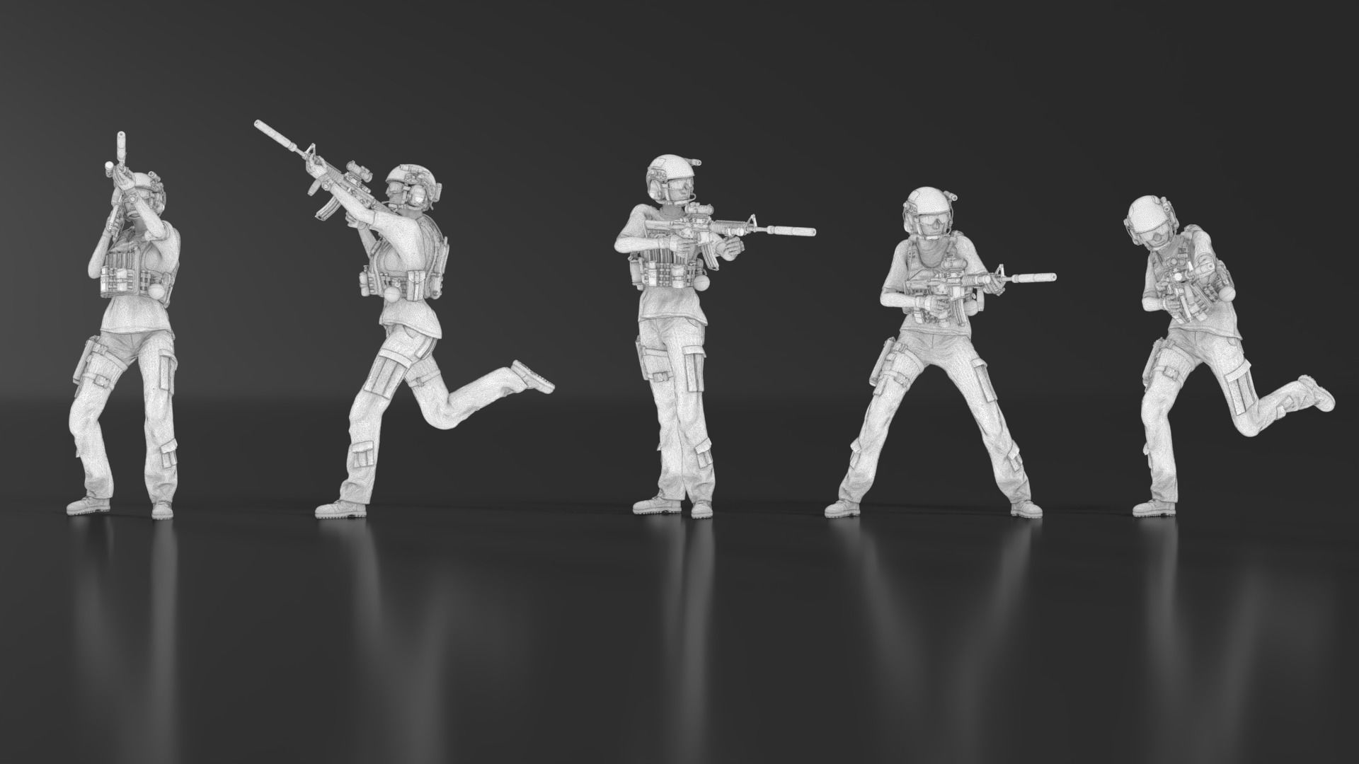 US Soldier Set 03 3D print model_14