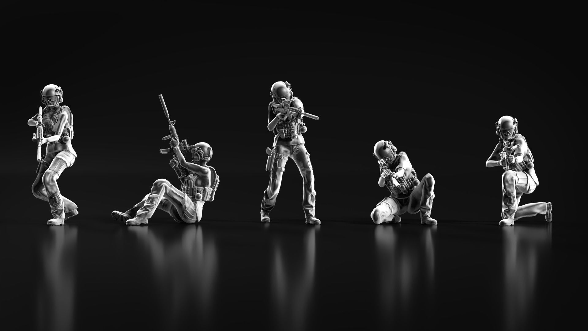 US Soldier Set 03 3D print model_6