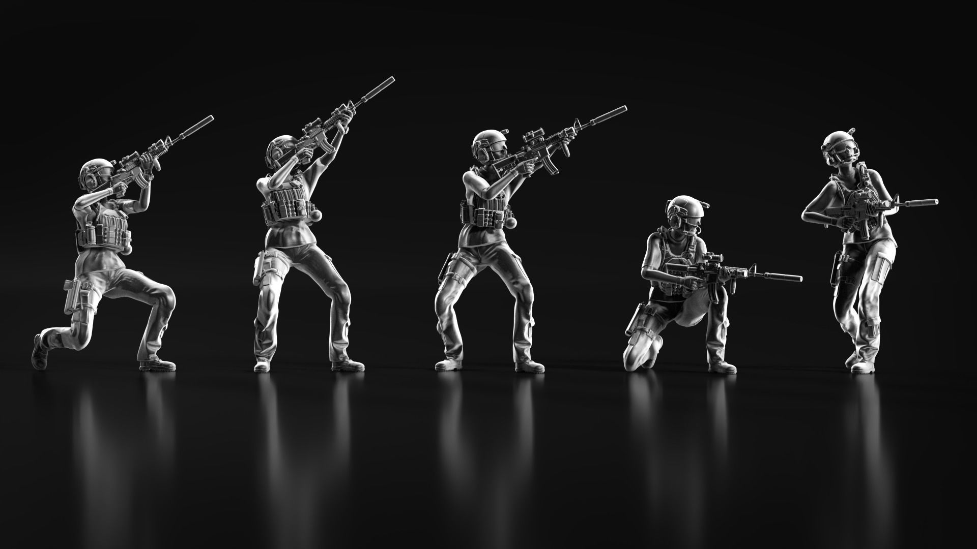 US Soldier Set 03 3D print model_9