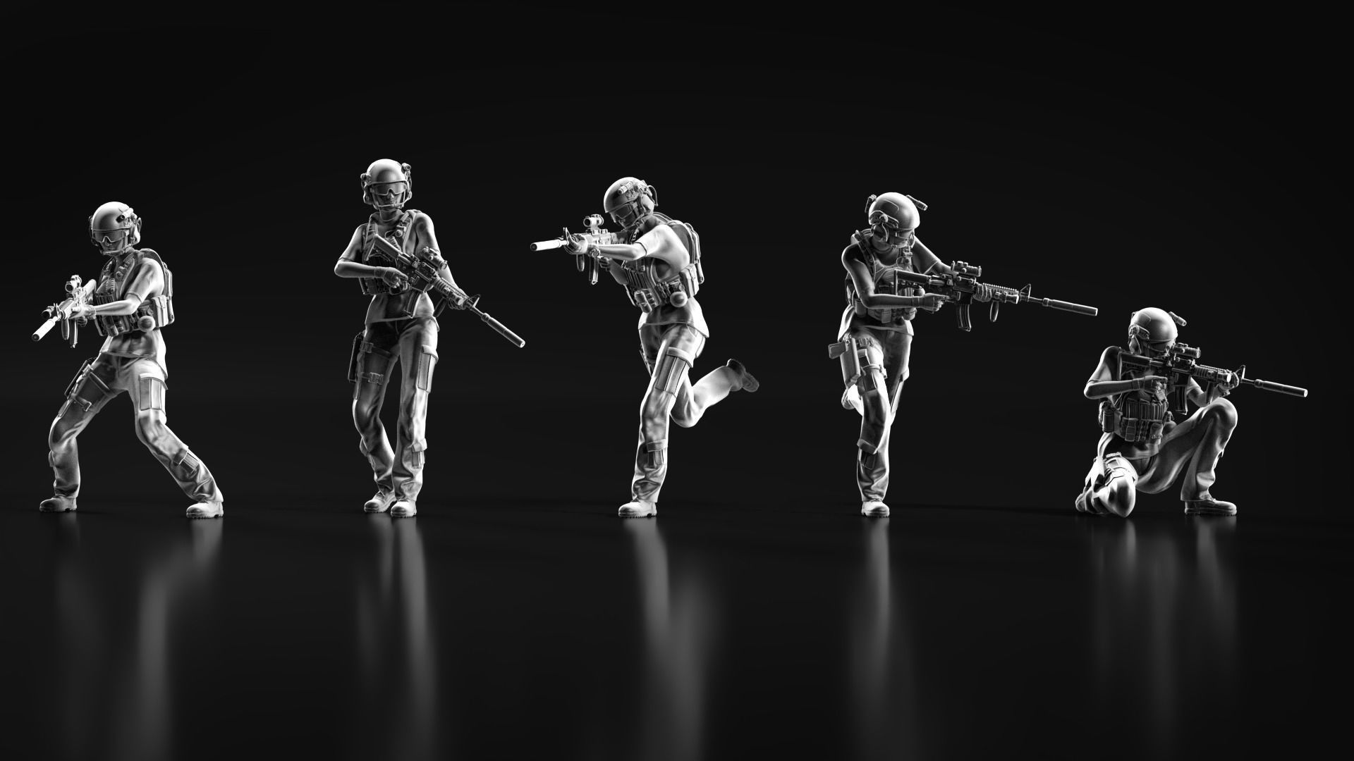 US Soldier Set 03 3D print model_12