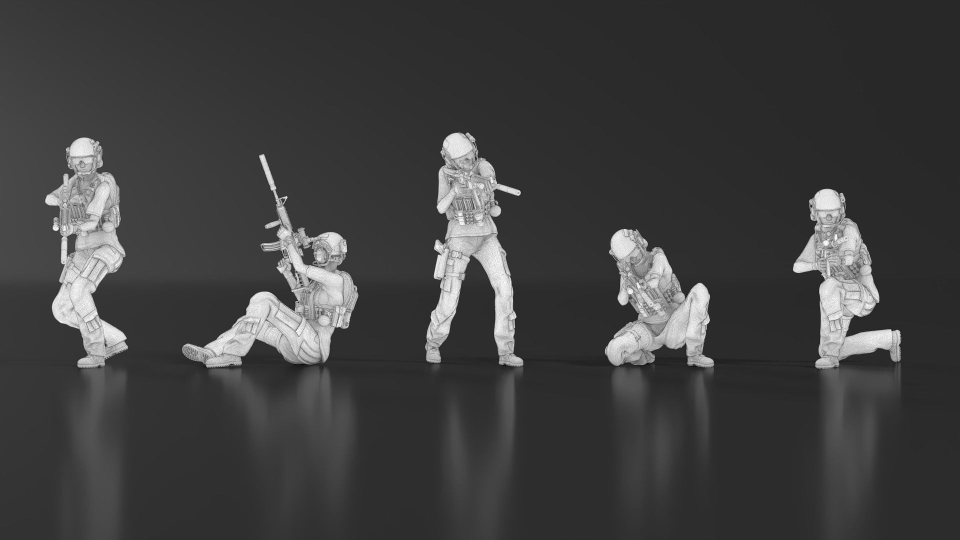 US Soldier Set 03 3D print model_17