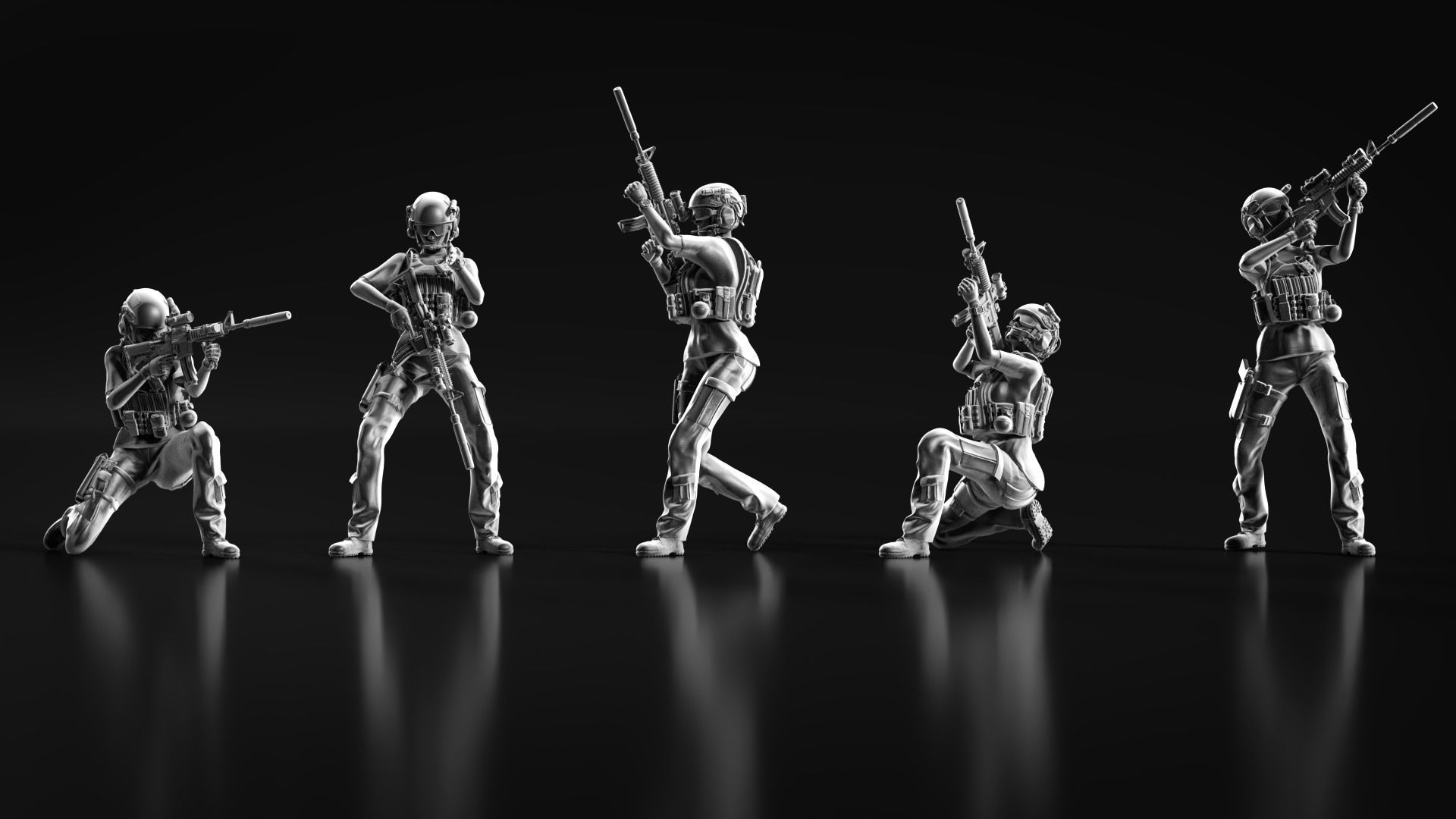 US Soldier Set 03 3D print model_8