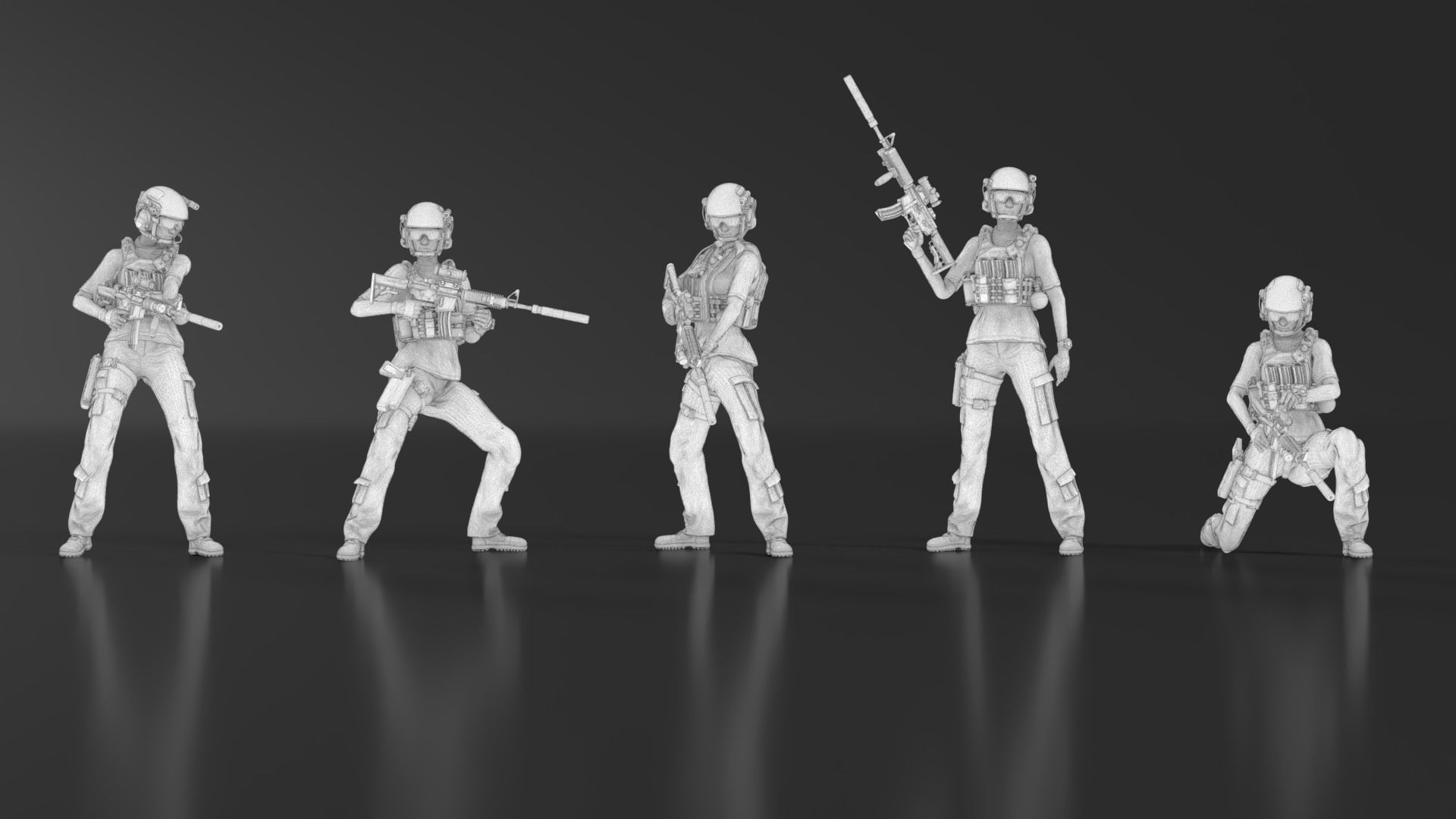US Soldier Set 03 3D print model_22