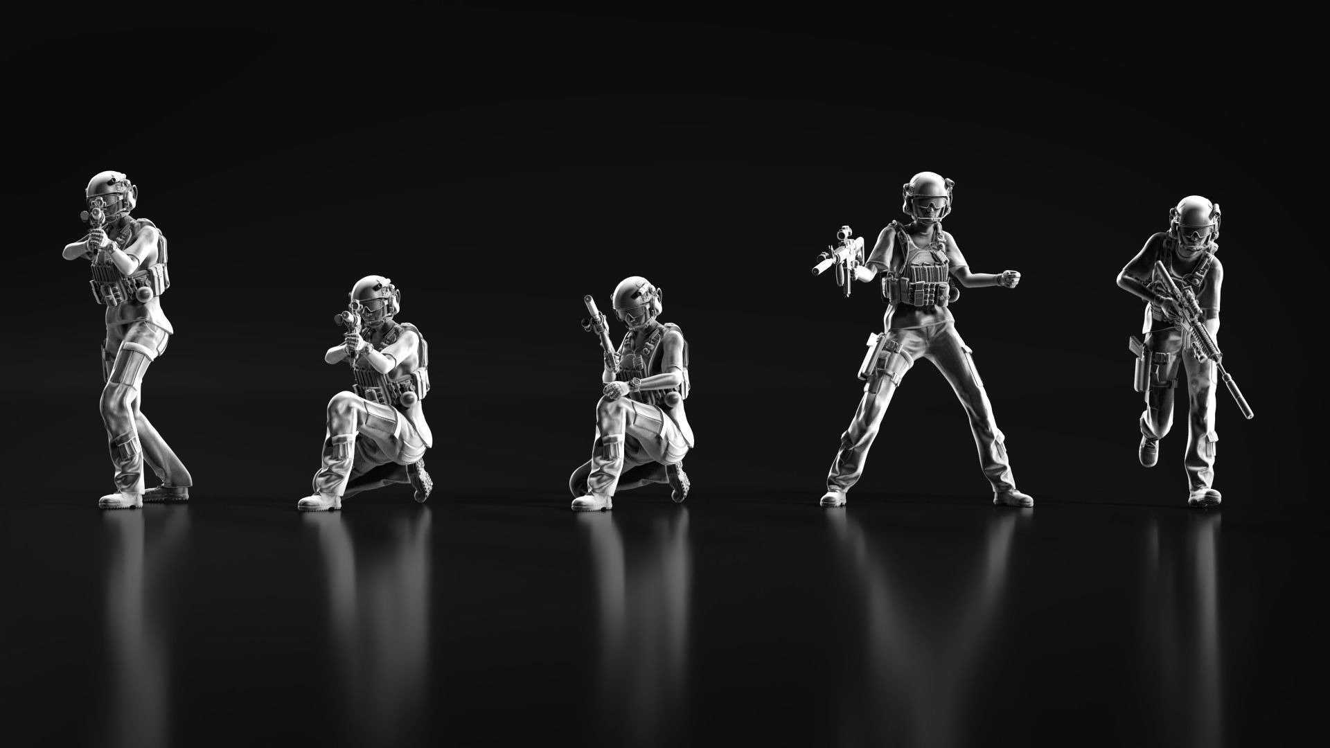 US Soldier Set 03 3D print model_5