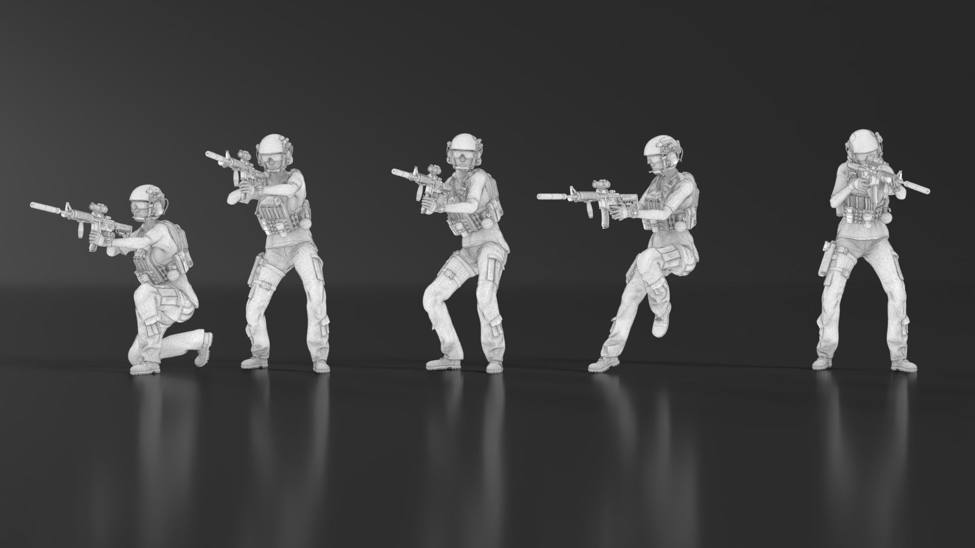 US Soldier Set 03 3D print model_15