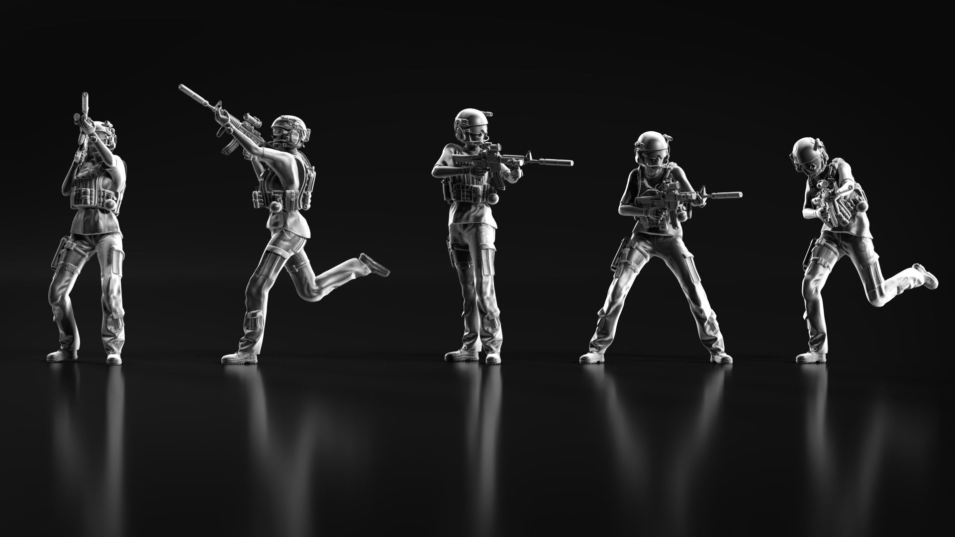 US Soldier Set 03 3D print model_3