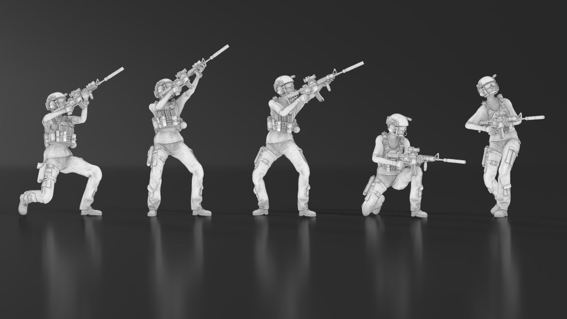 US Soldier Set 03 3D print model_20