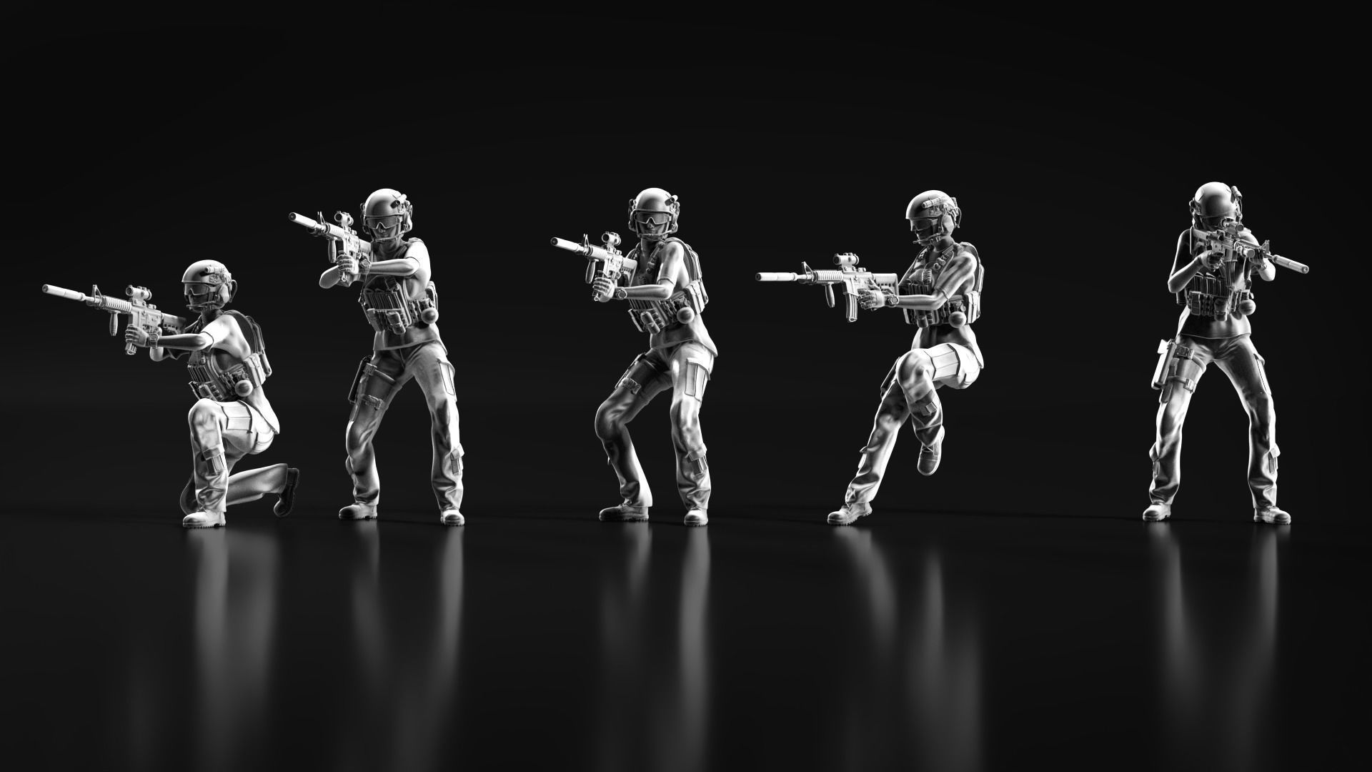 US Soldier Set 03 3D print model_4