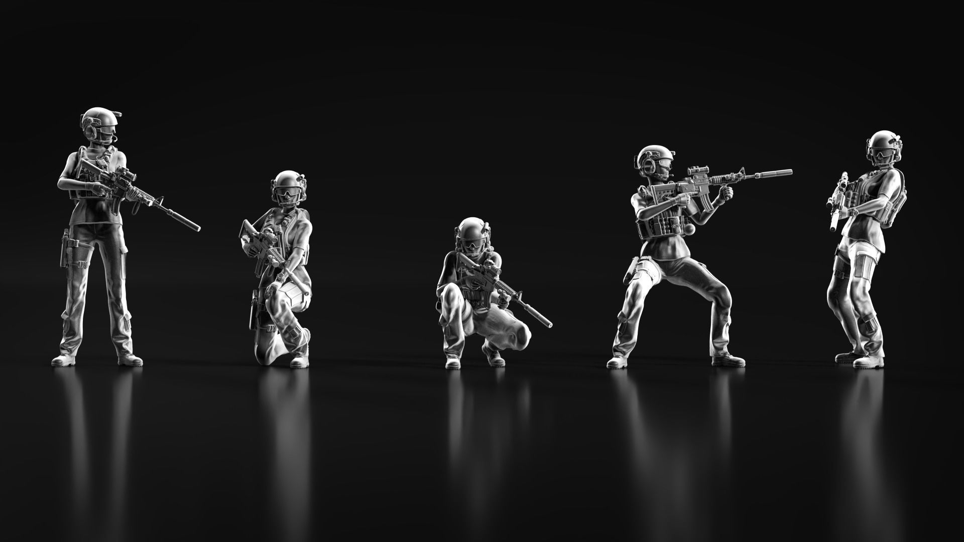 US Soldier Set 03 3D print model_7