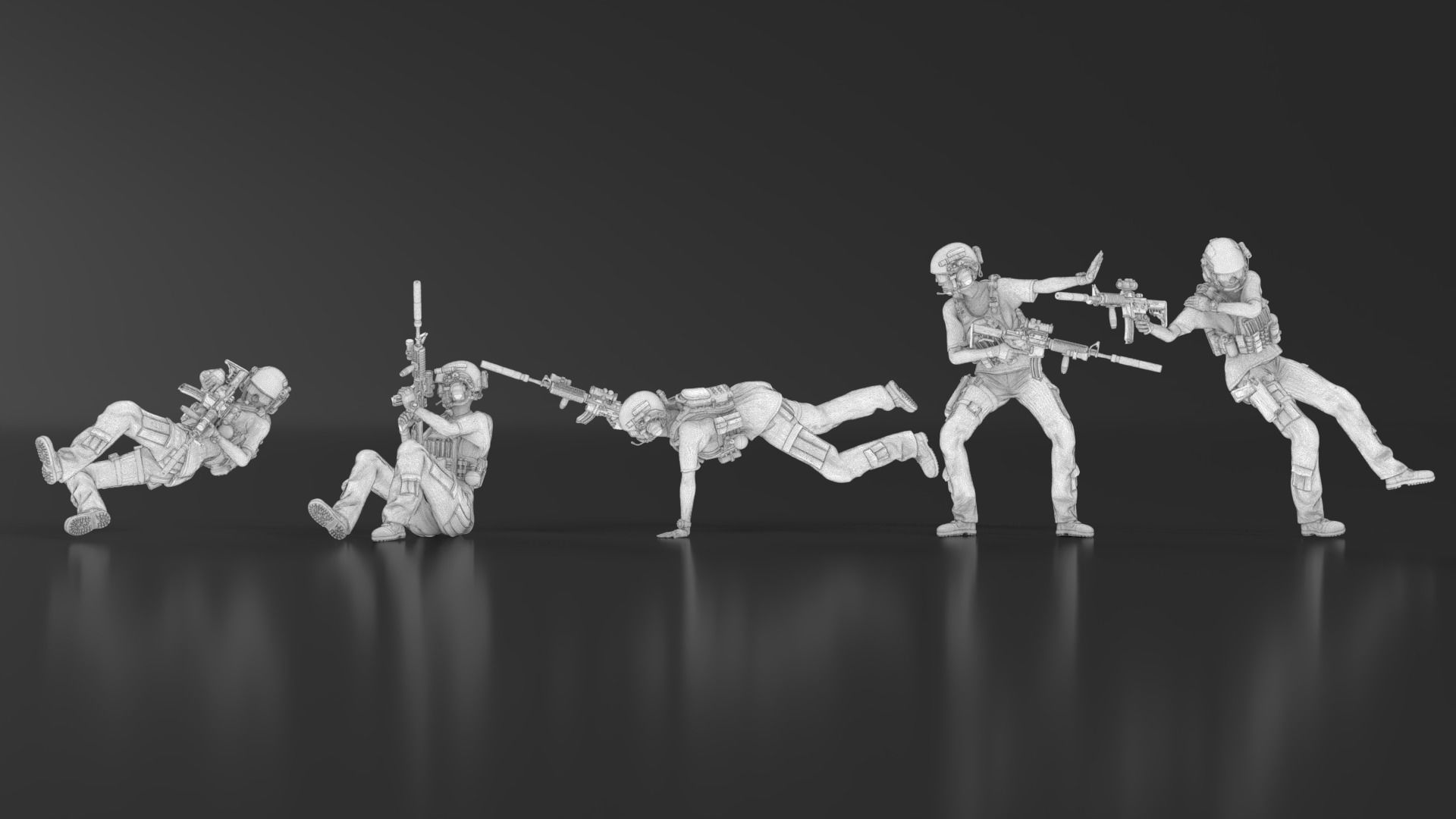 US Soldier Set 04 3D print model_15