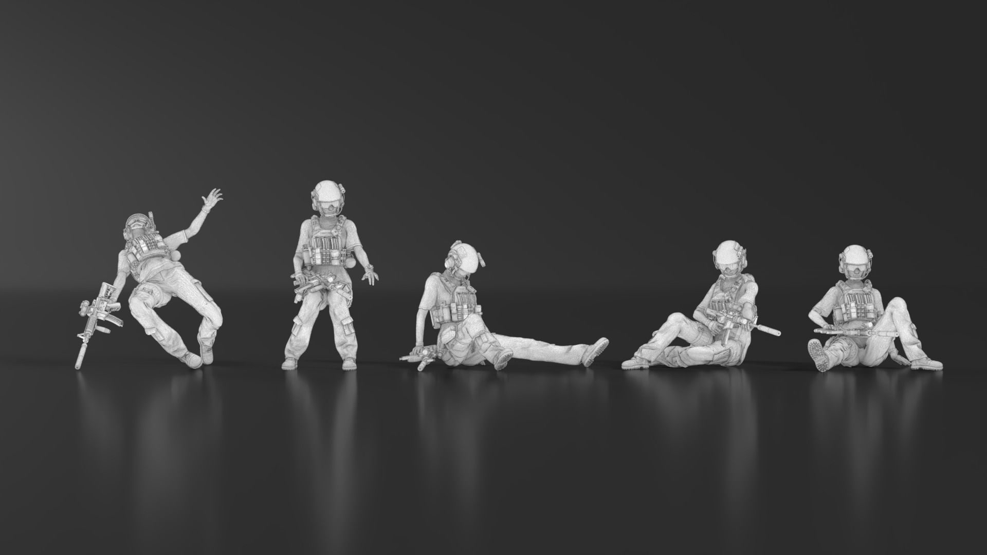 US Soldier Set 04 3D print model_14