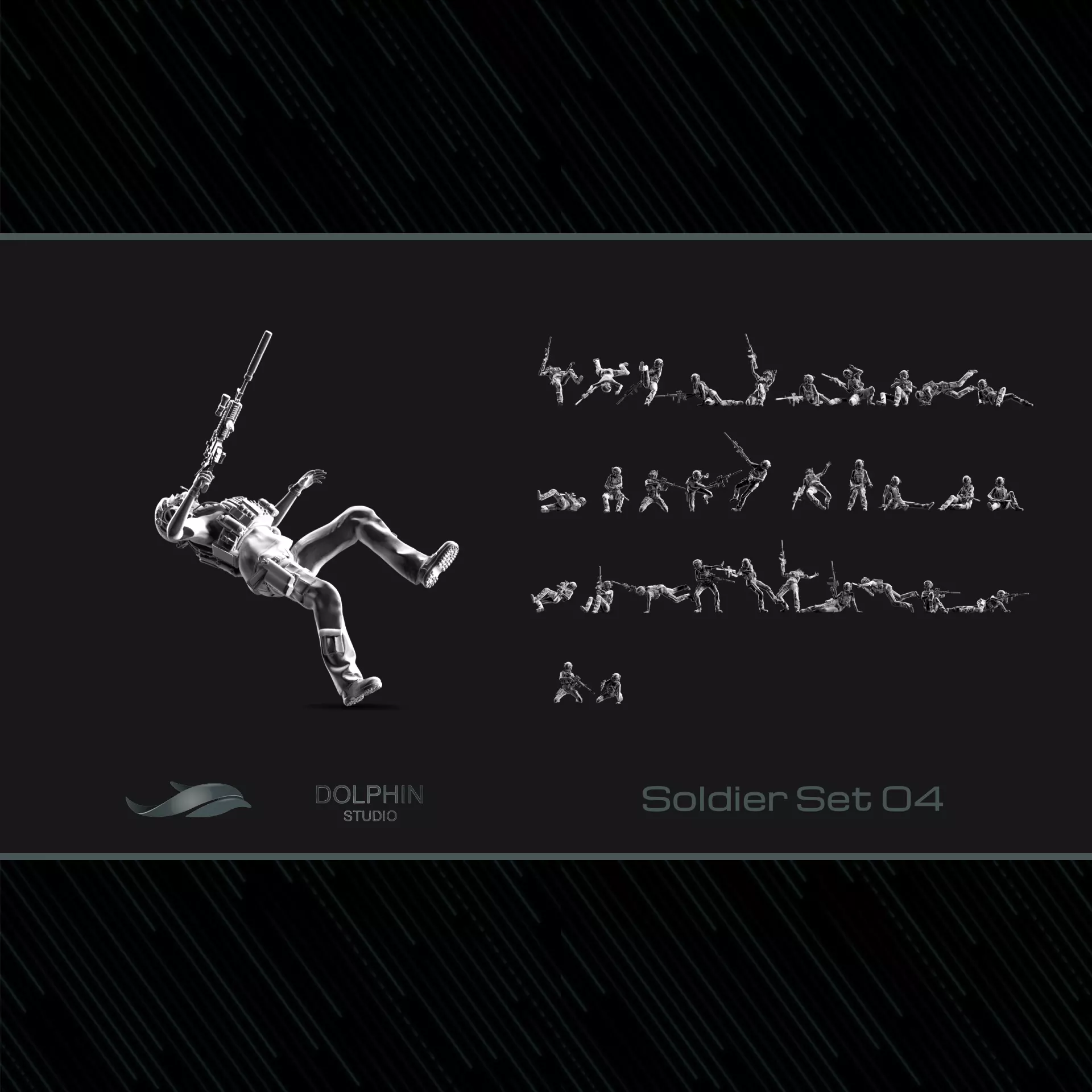 US Soldier Set 04 3D print model_0