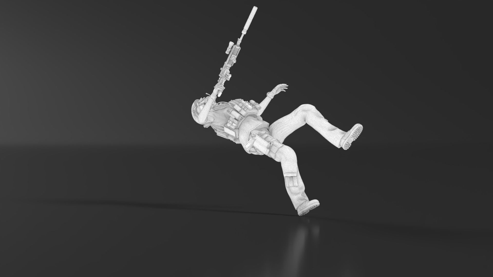 US Soldier Set 04 3D print model_10