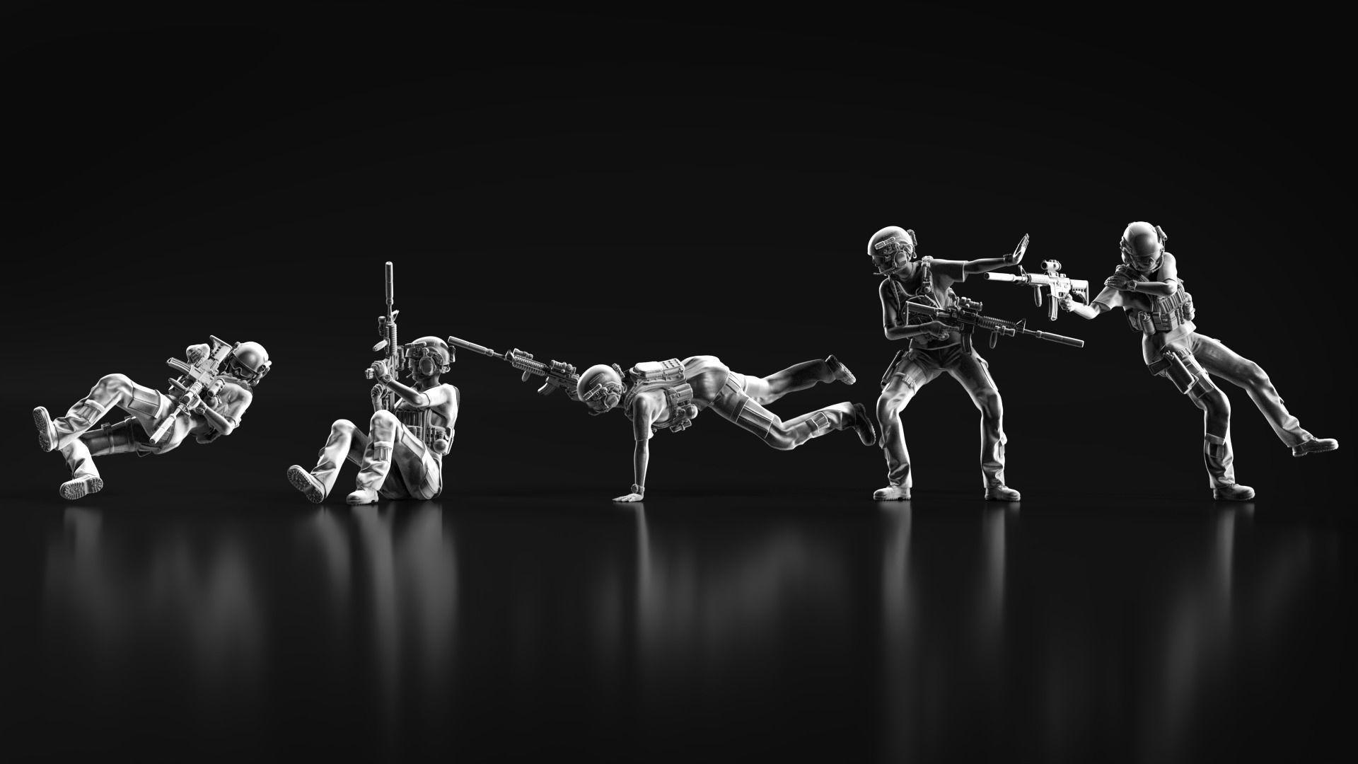 US Soldier Set 04 3D print model_7