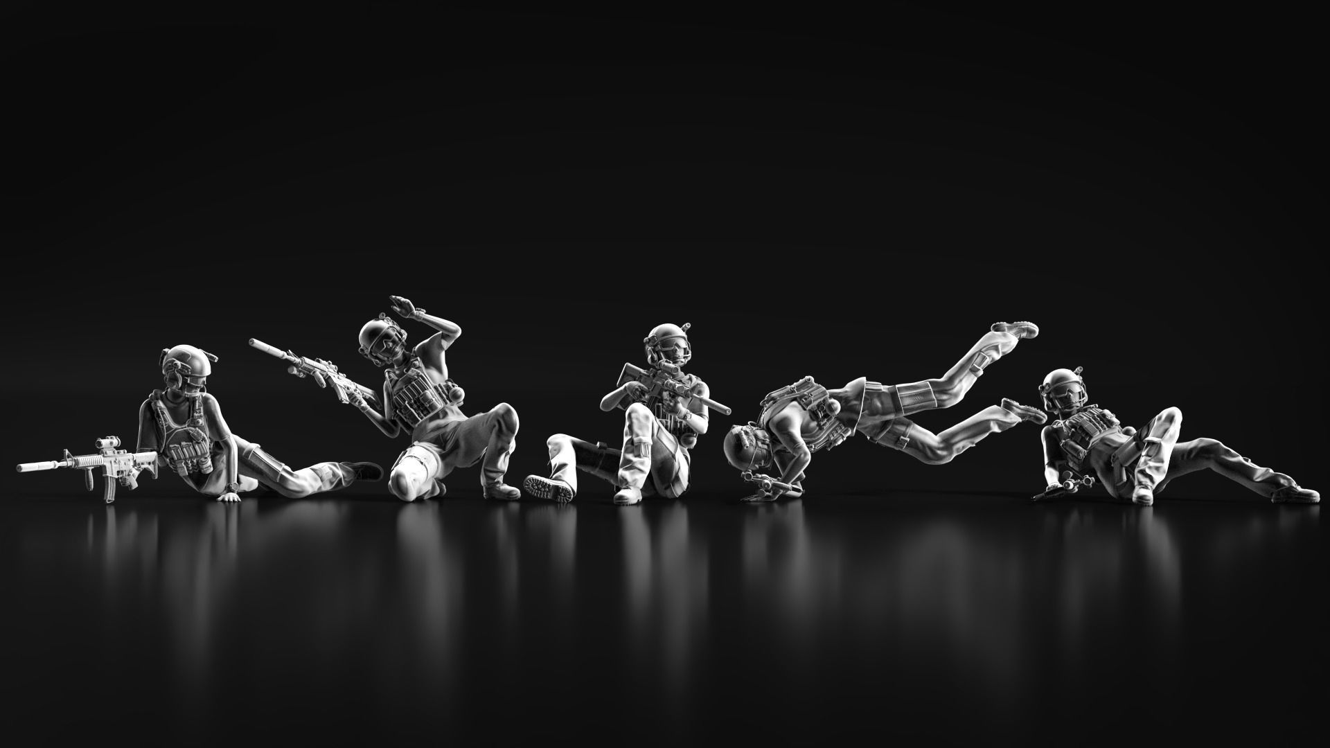 US Soldier Set 04 3D print model_4