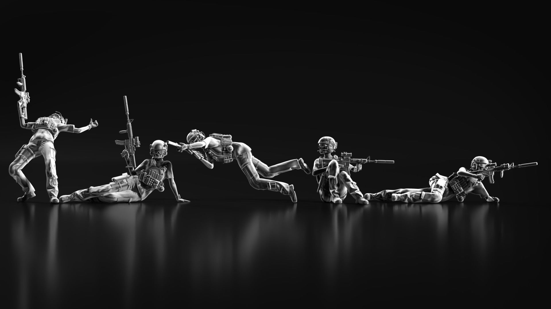 US Soldier Set 04 3D print model_8