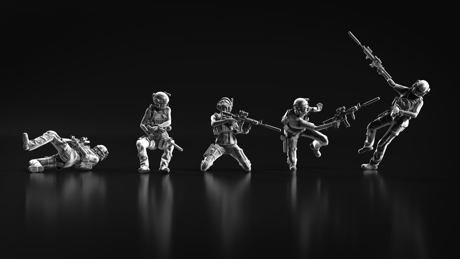 US Soldier Set 04 3D print model_5