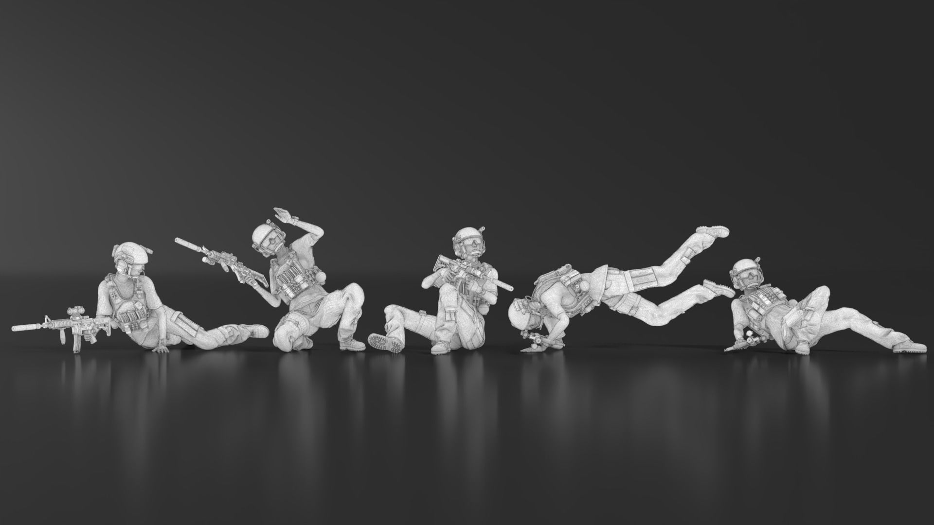 US Soldier Set 04 3D print model_12