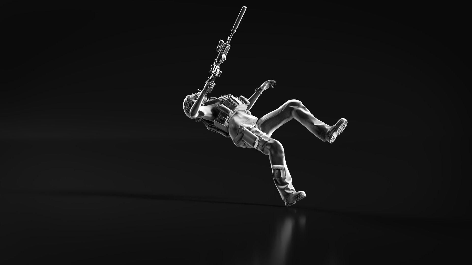 US Soldier Set 04 3D print model_1