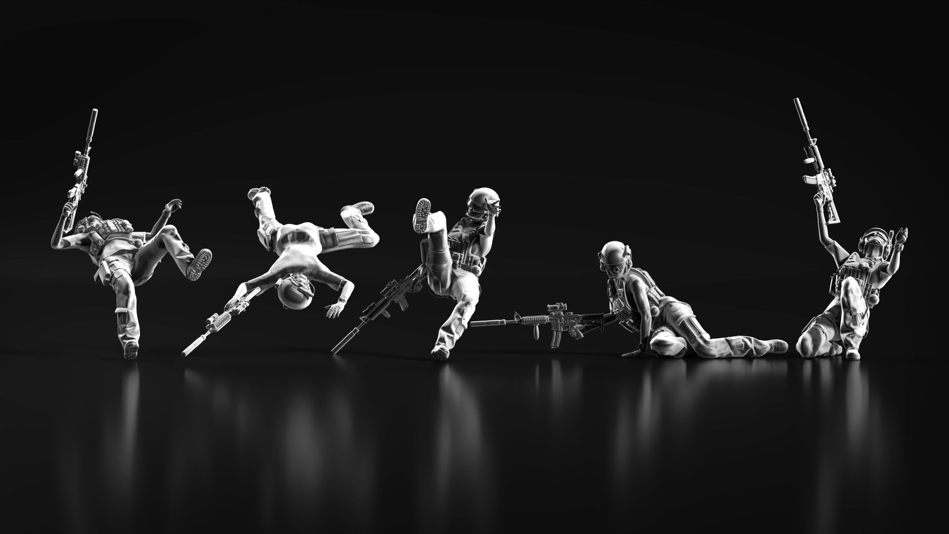 US Soldier Set 04 3D print model_3