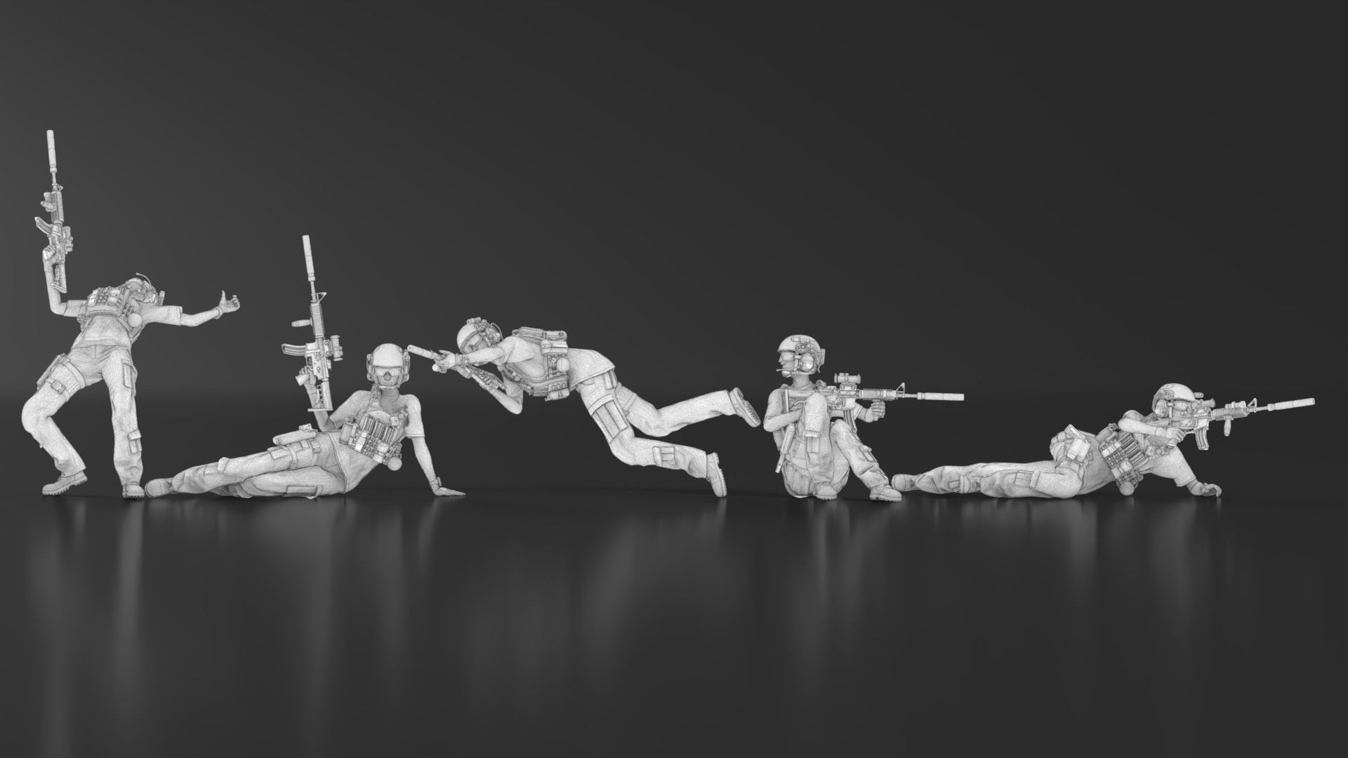 US Soldier Set 04 3D print model_16