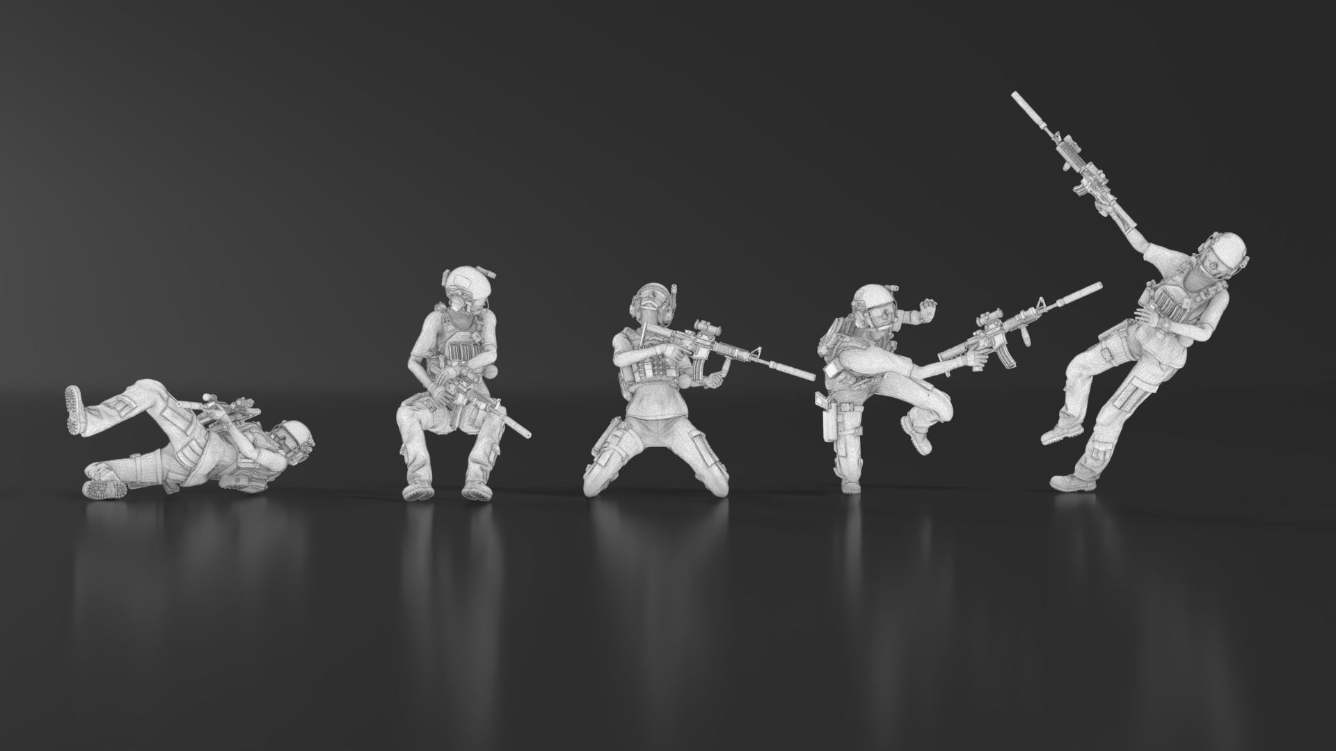 US Soldier Set 04 3D print model_13